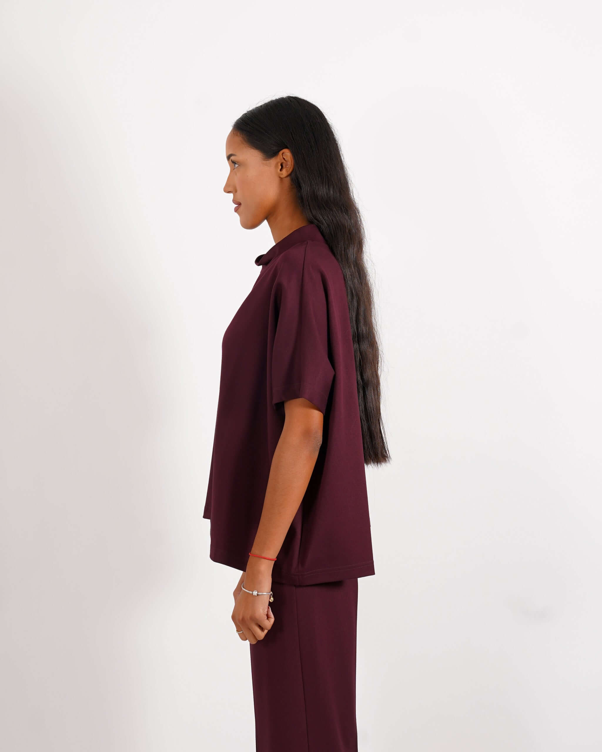 Felpa over asimmetrica in punto stoffa diagonale - Badajoz - Hope Fashion