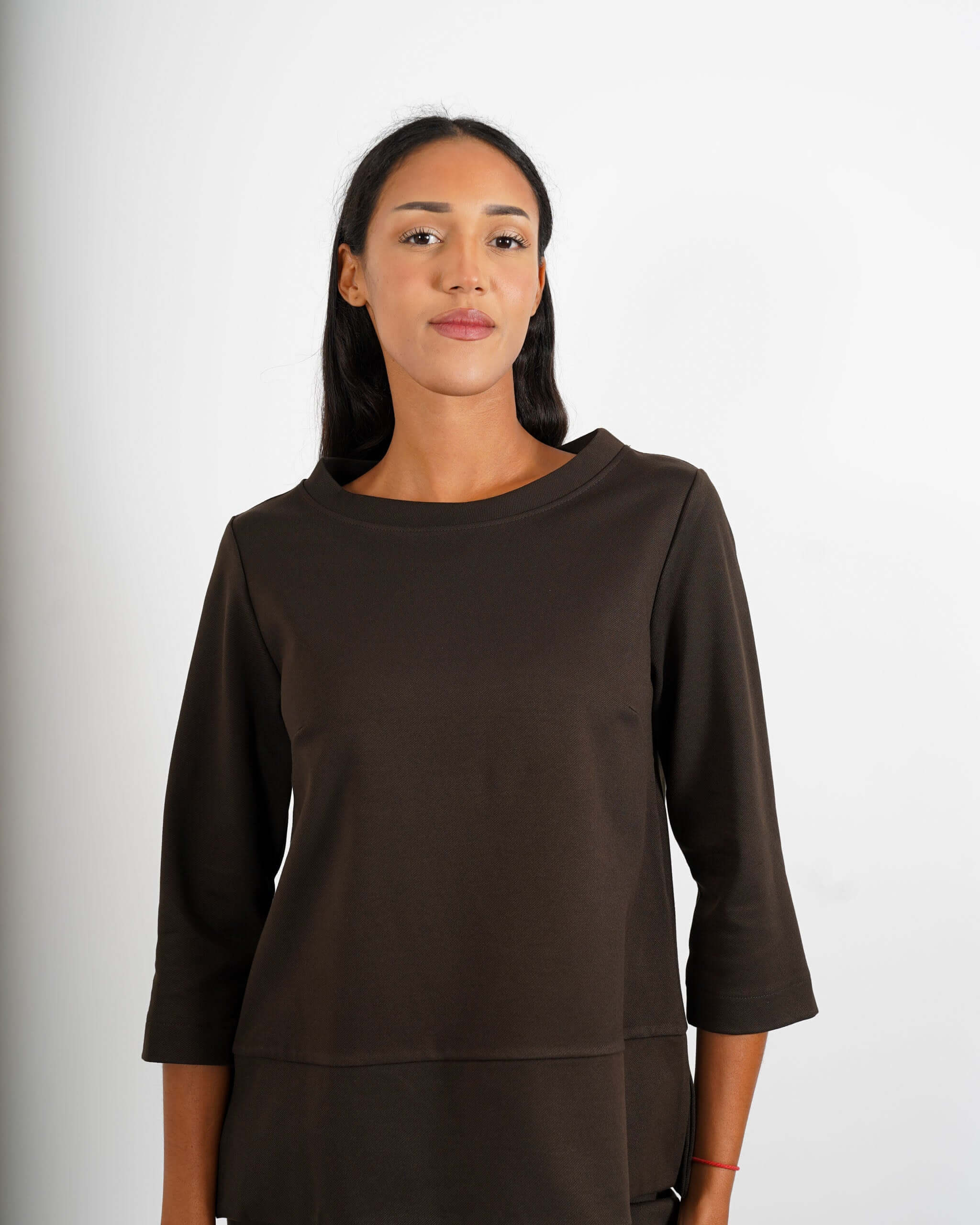 Felpa con scollo ampio in punto stoffa - Guerrero - Hope Fashion