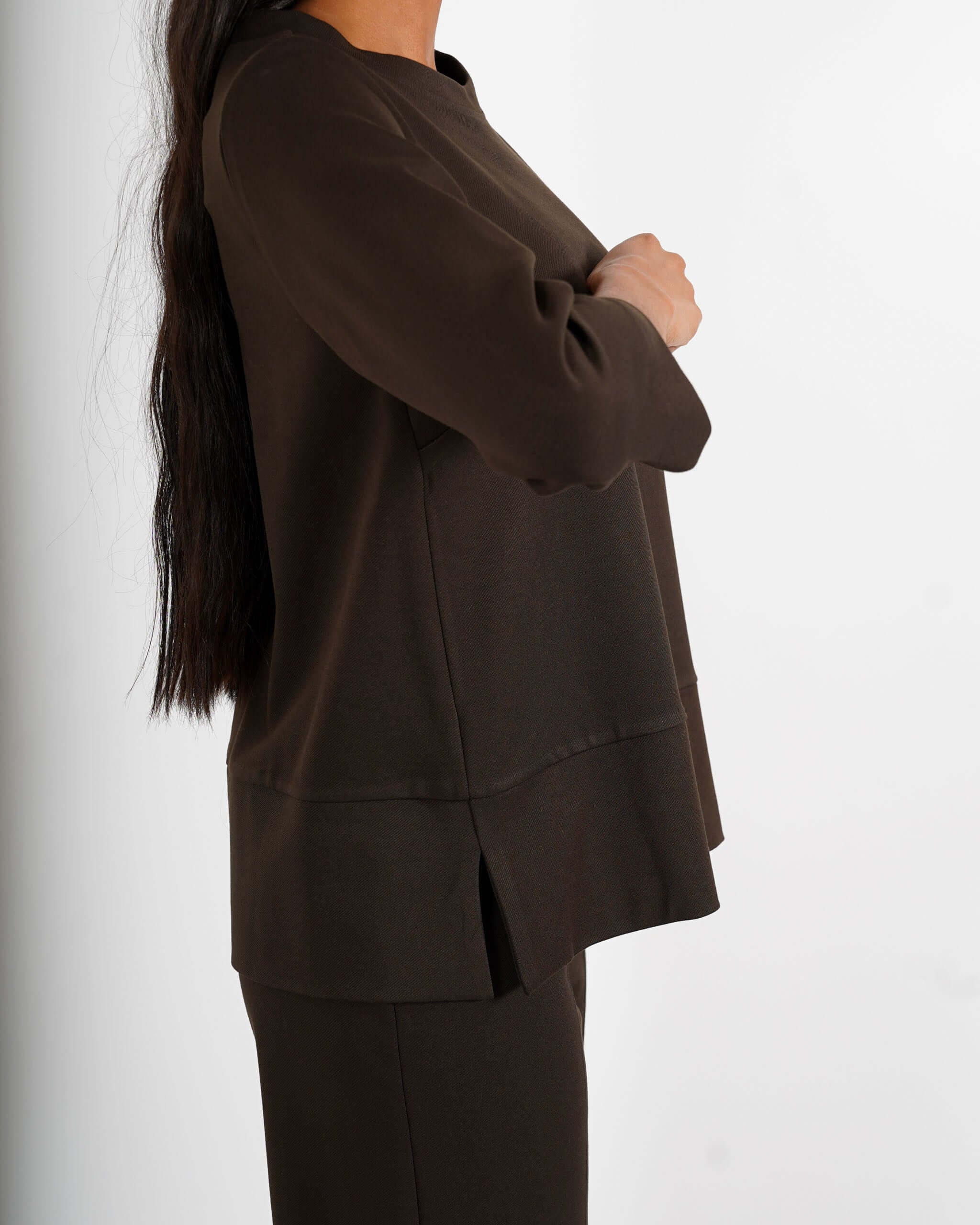 Felpa con scollo ampio in punto stoffa - Guerrero - Hope Fashion