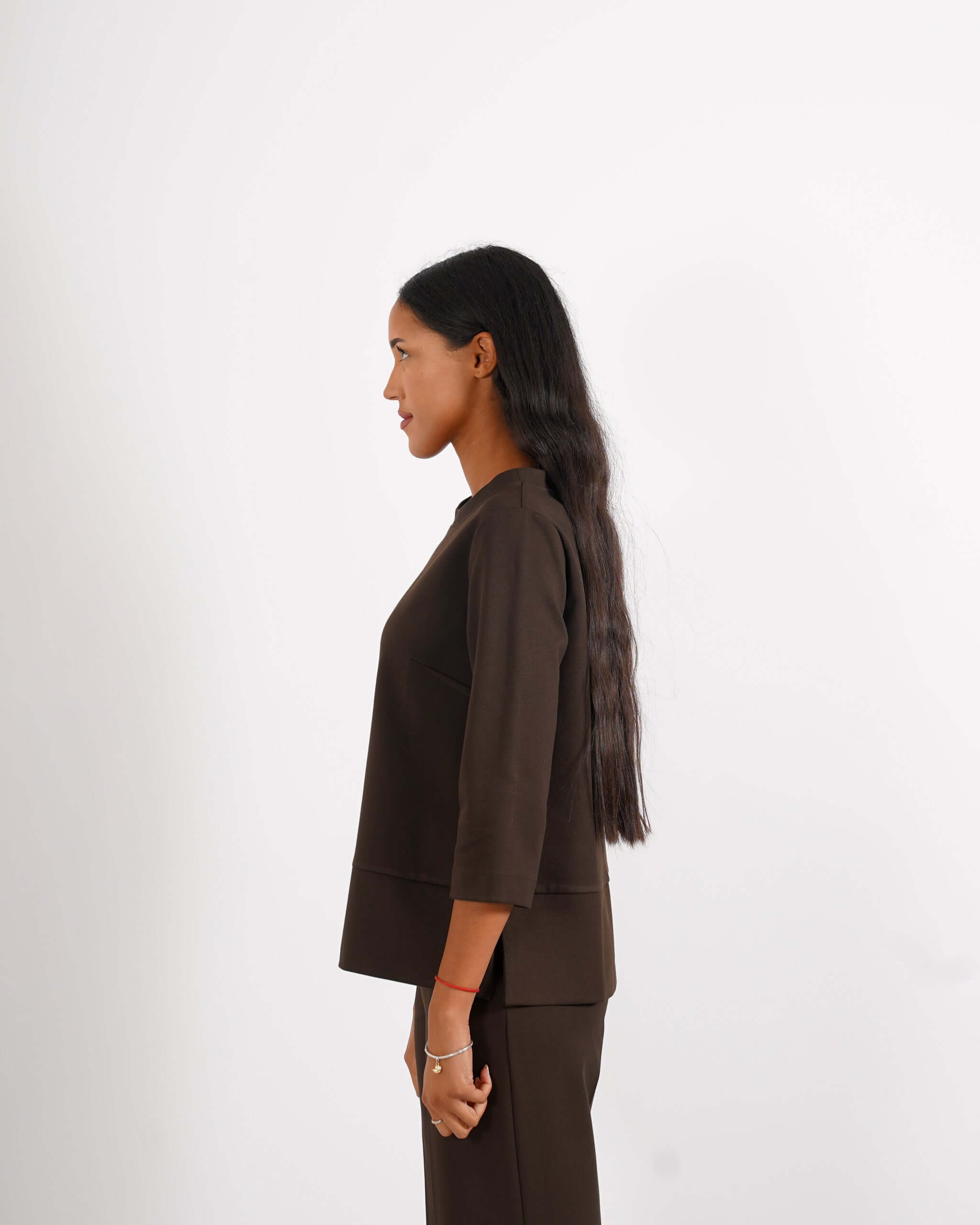 Felpa con scollo ampio in punto stoffa - Guerrero - Hope Fashion