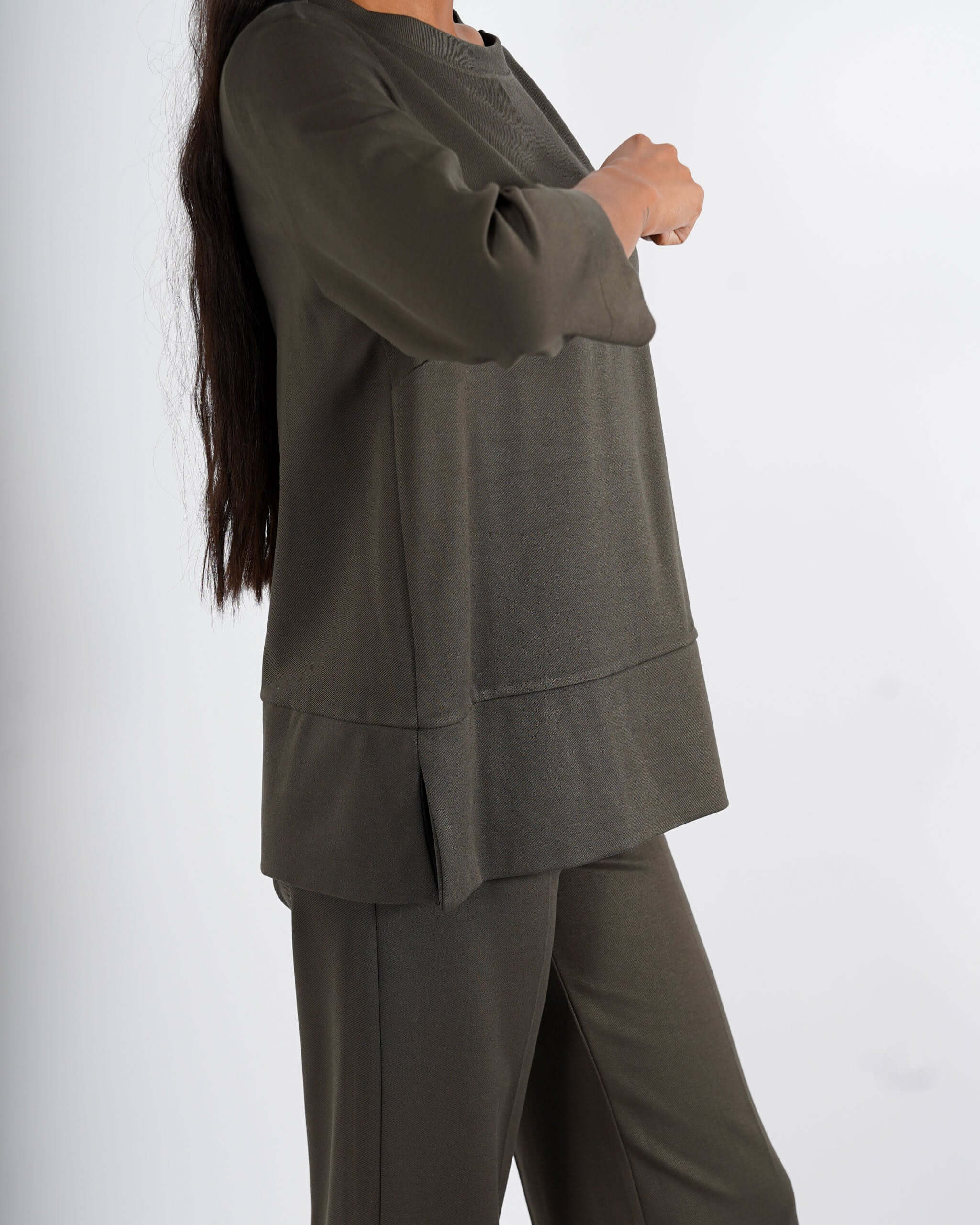 Felpa con scollo ampio in punto stoffa - Guerrero - Hope Fashion