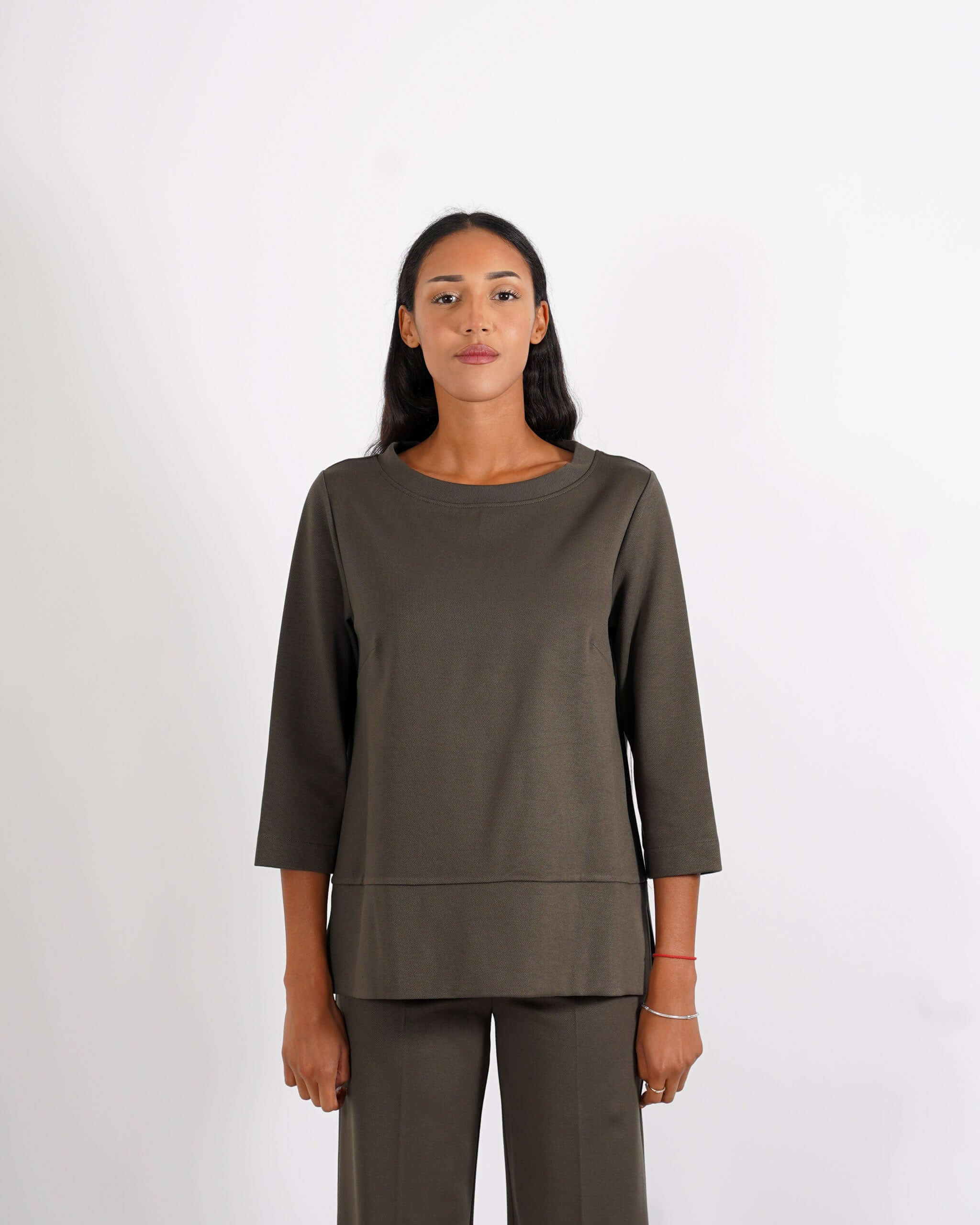 Felpa con scollo ampio in punto stoffa - Guerrero - Hope Fashion