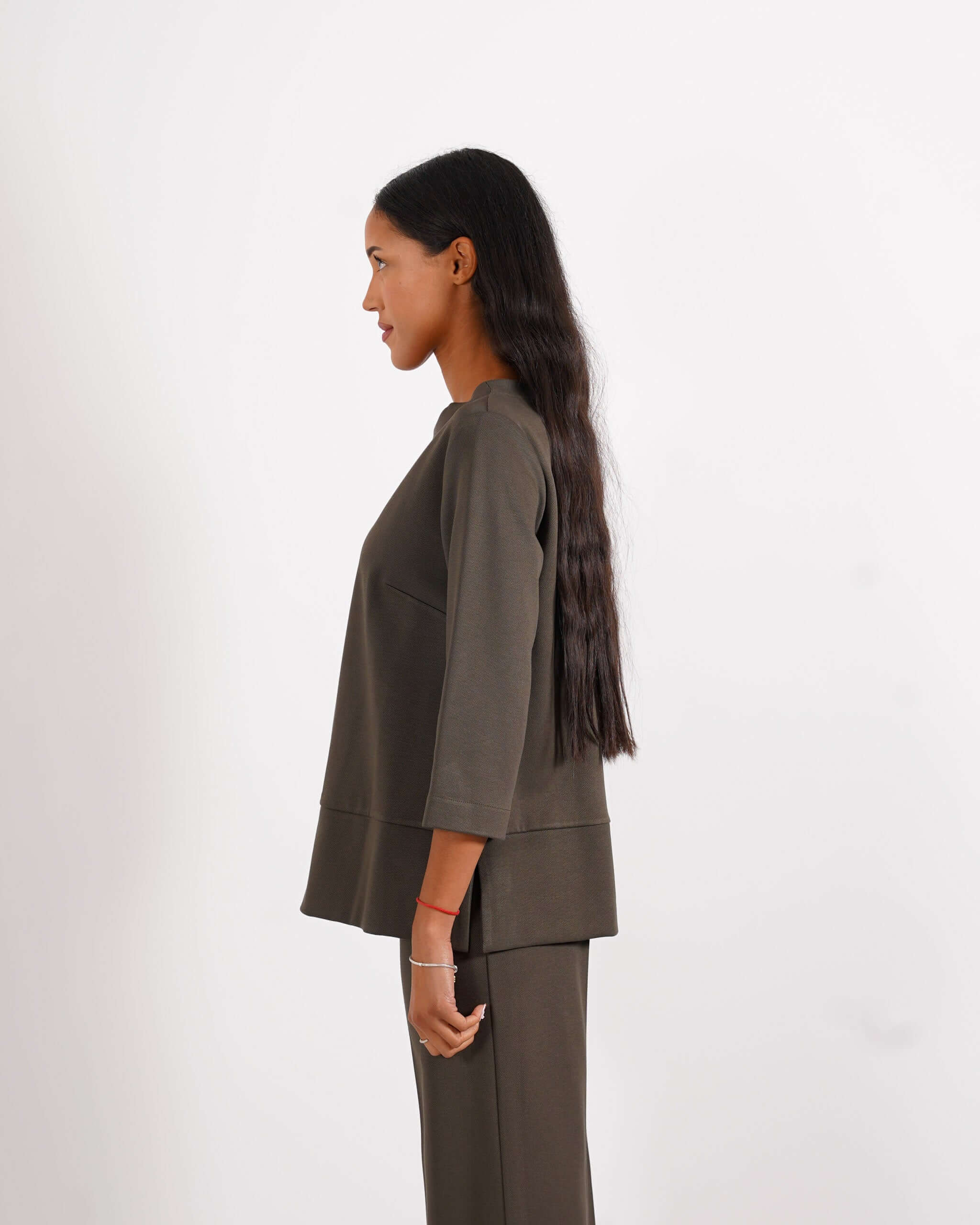 Felpa con scollo ampio in punto stoffa - Guerrero - Hope Fashion