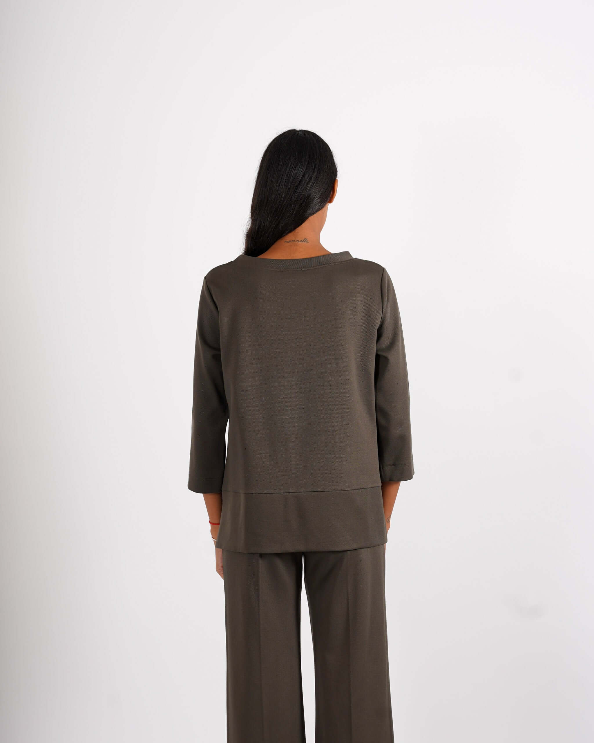 Felpa con scollo ampio in punto stoffa - Guerrero - Hope Fashion