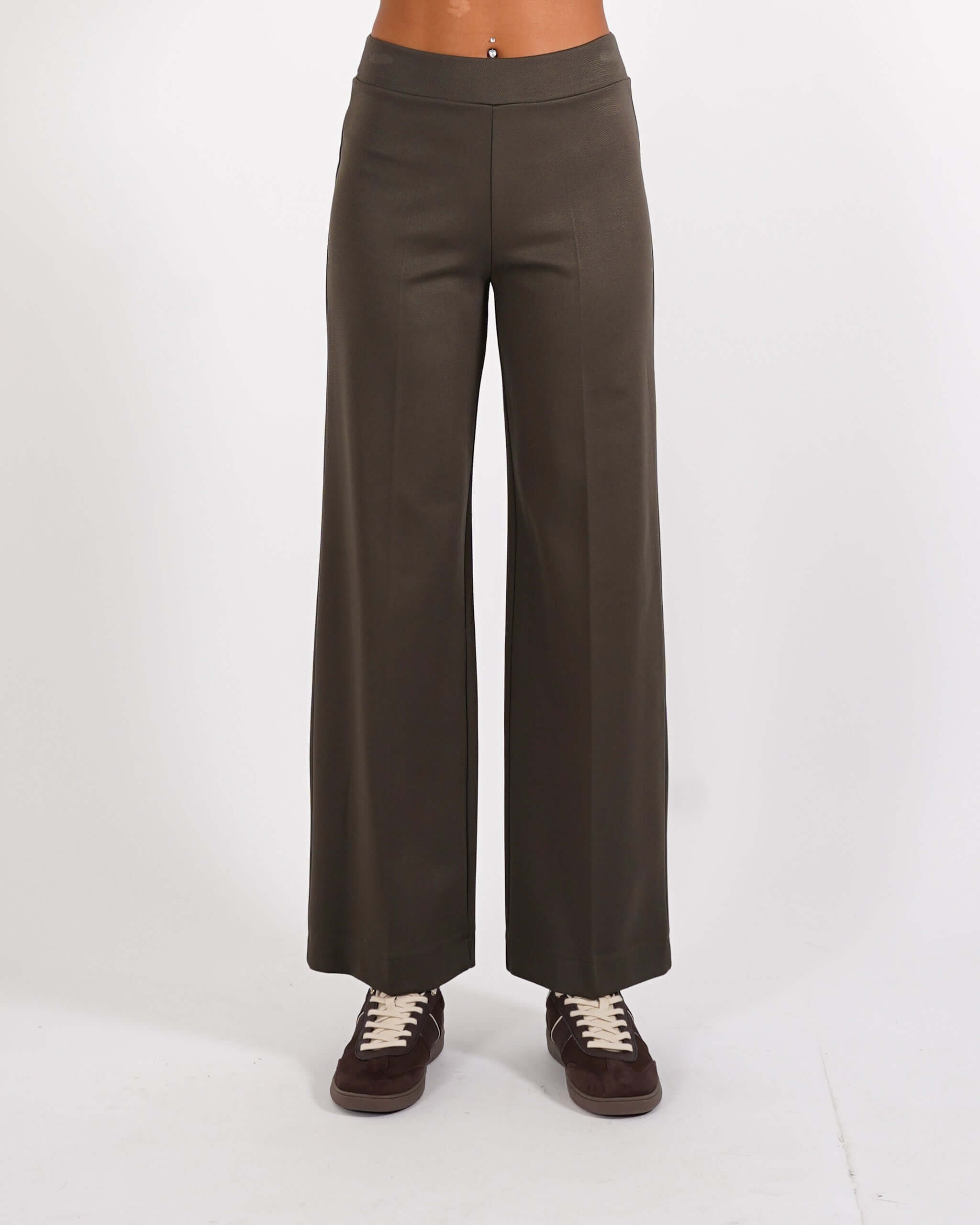 Pantaloni cropped in tessuto diagonale - Durango - Hope Fashion