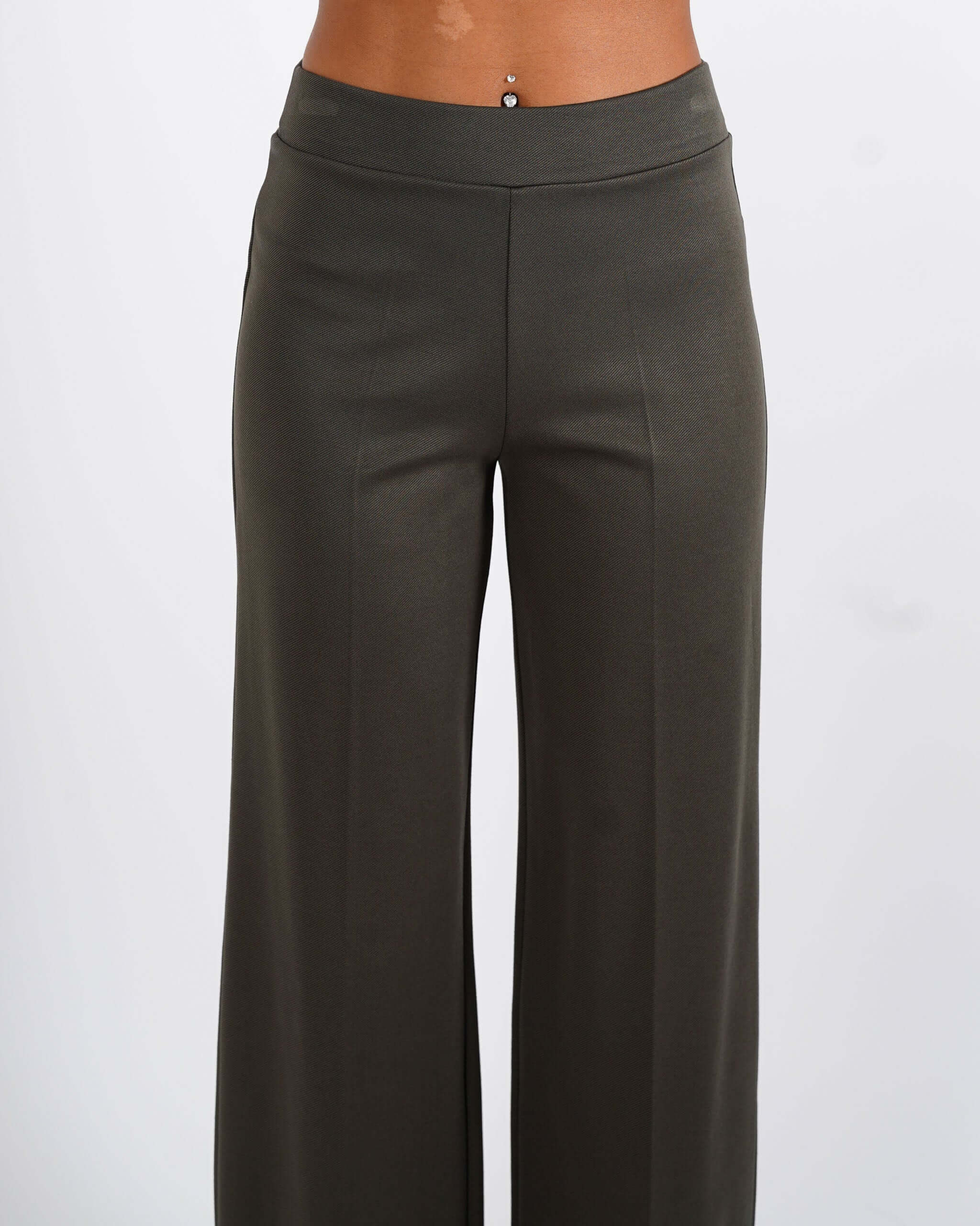 Pantaloni cropped in tessuto diagonale - Durango - Hope Fashion