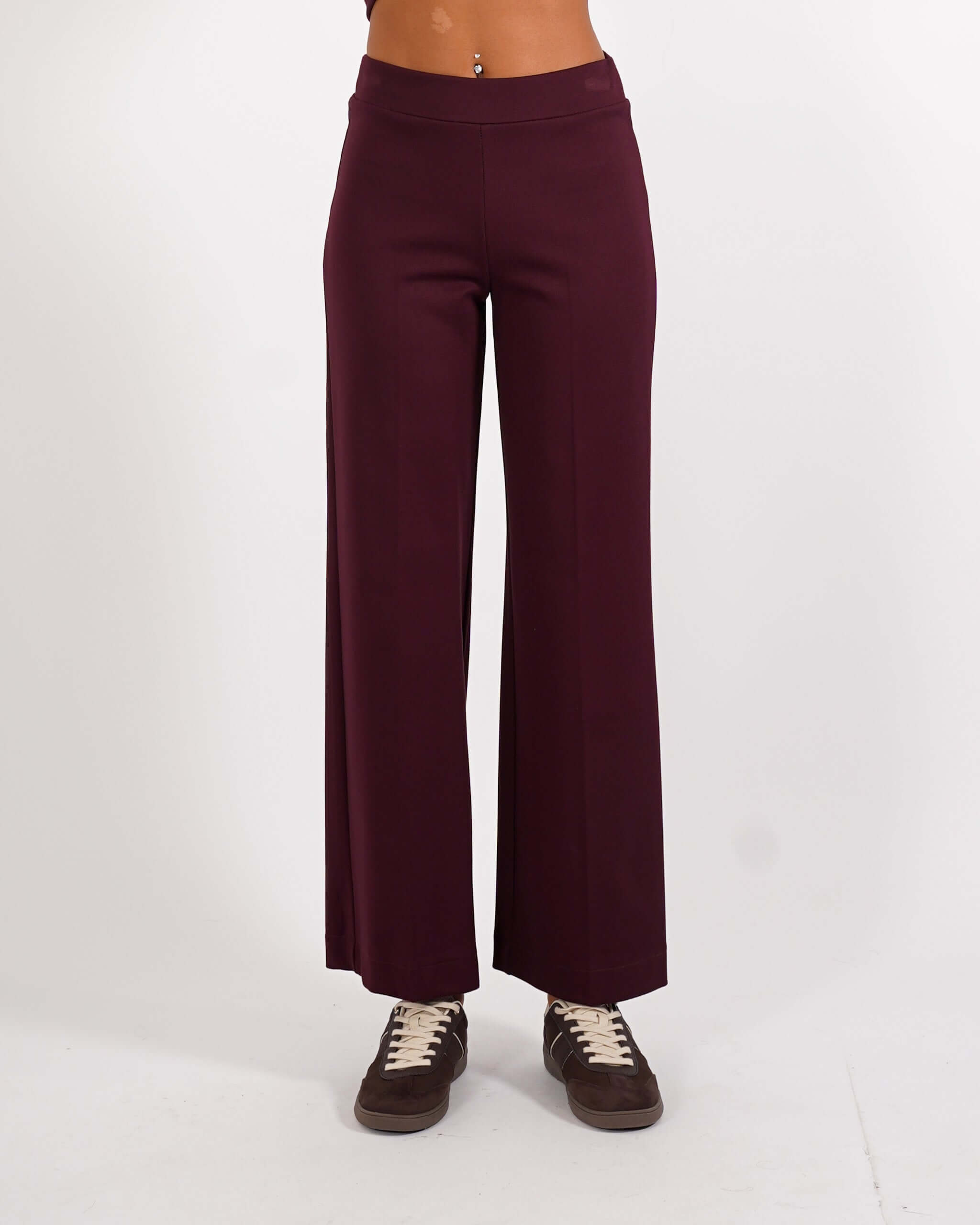 Pantaloni cropped in tessuto diagonale - Durango - Hope Fashion