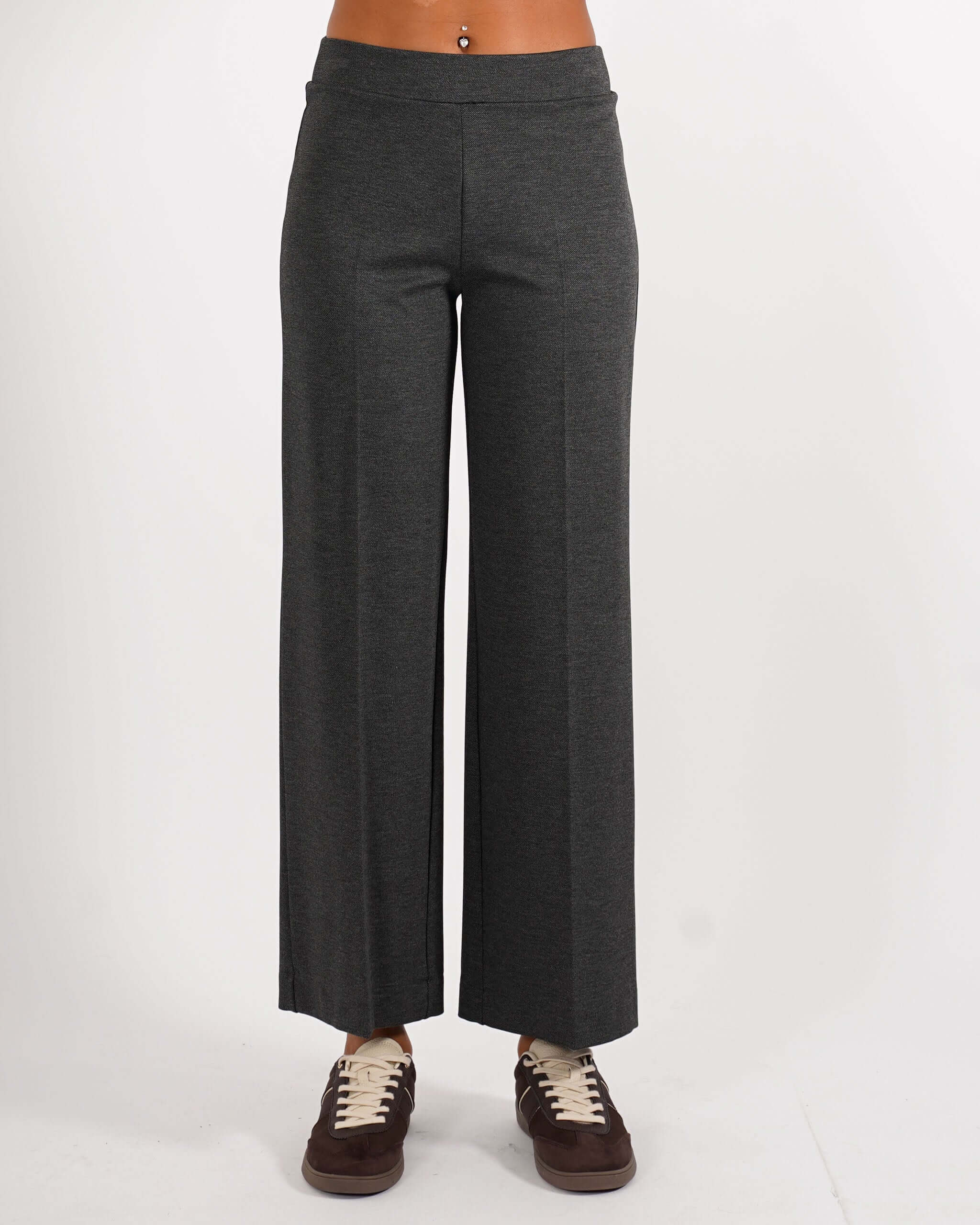 Pantaloni cropped in tessuto diagonale - Durango - Hope Fashion