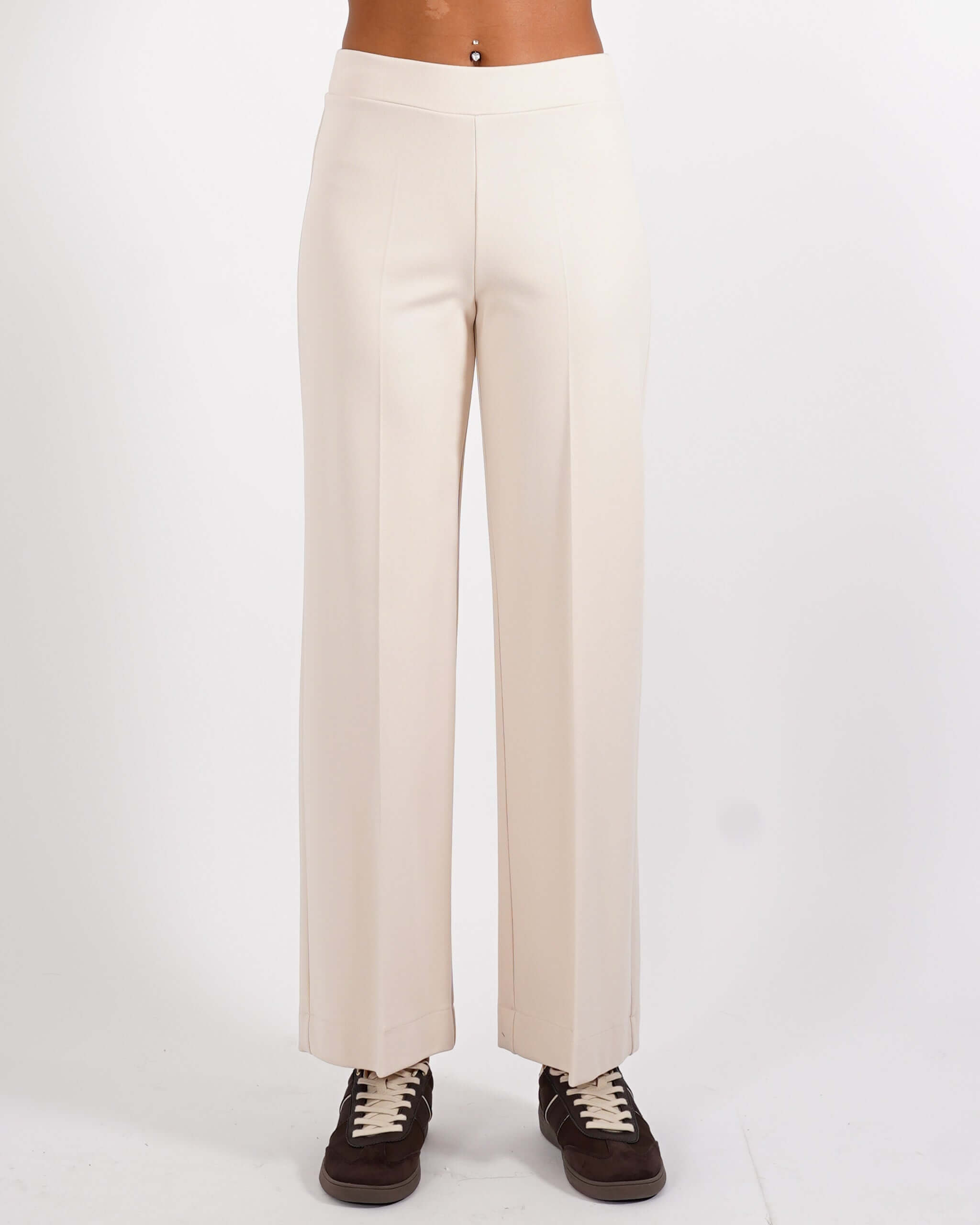 Pantaloni cropped in tessuto diagonale - Durango - Hope Fashion