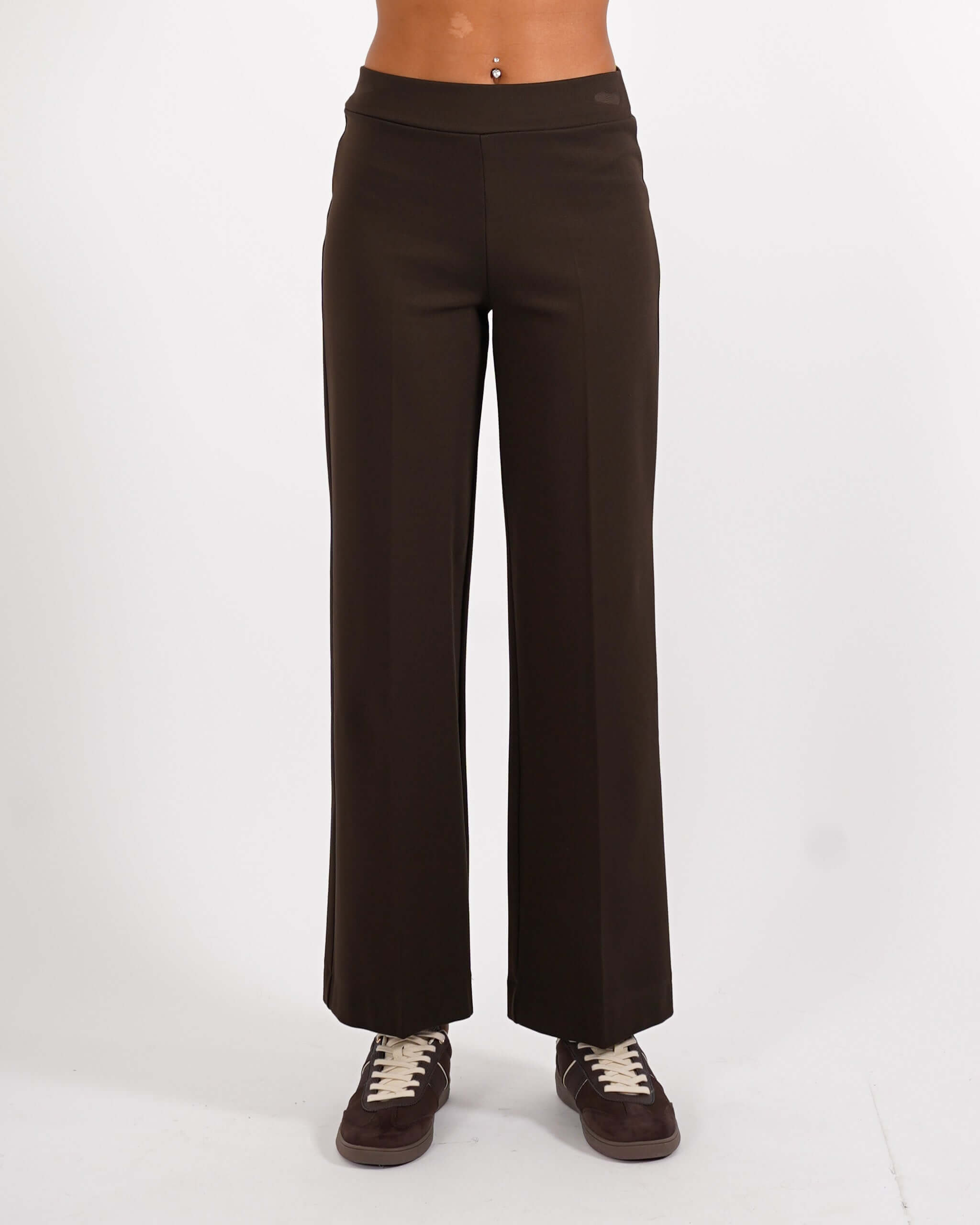 Pantaloni cropped in tessuto diagonale - Durango - Hope Fashion