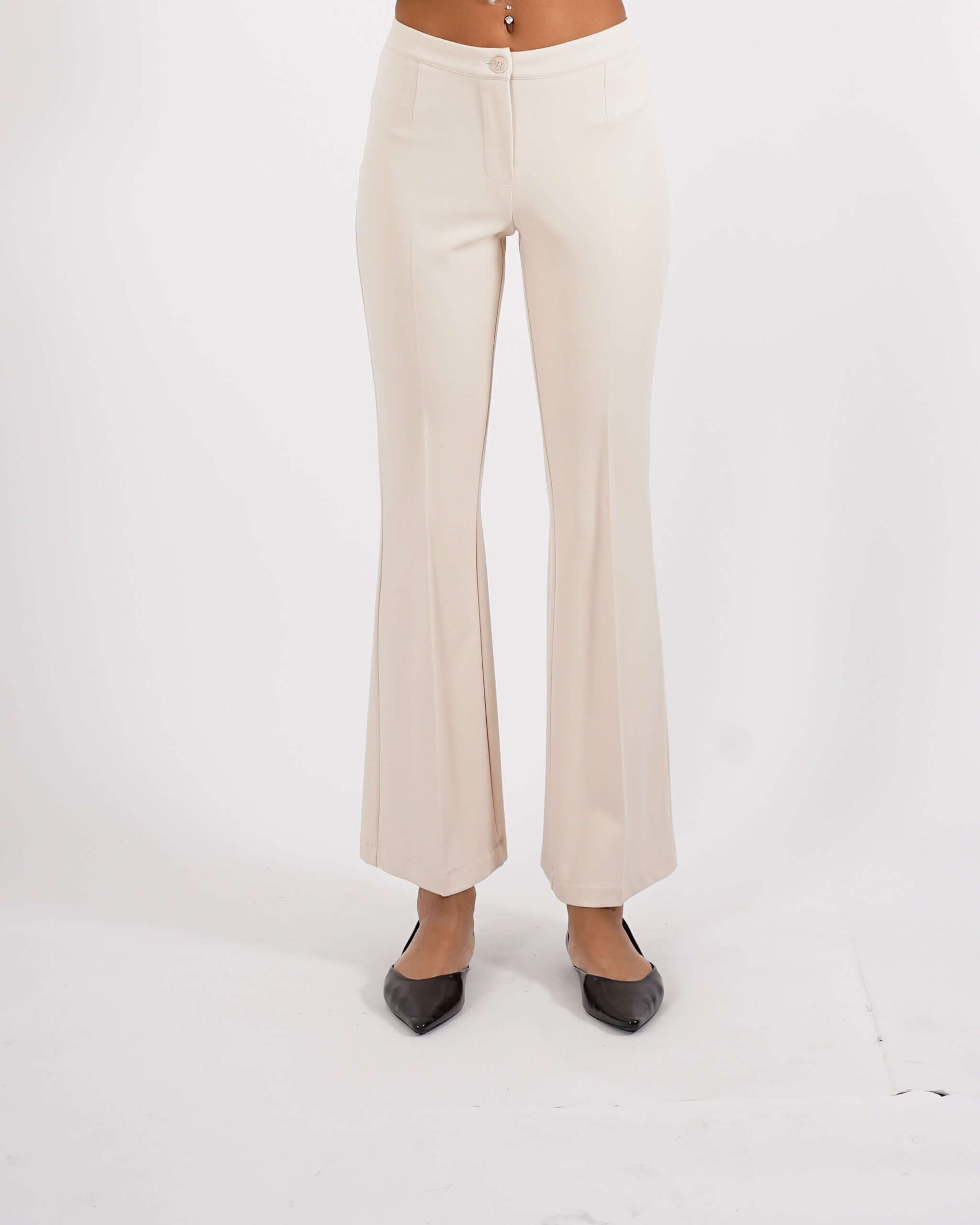 Pantaloni a zampa in punto stoffa - Obregon - Hope Fashion