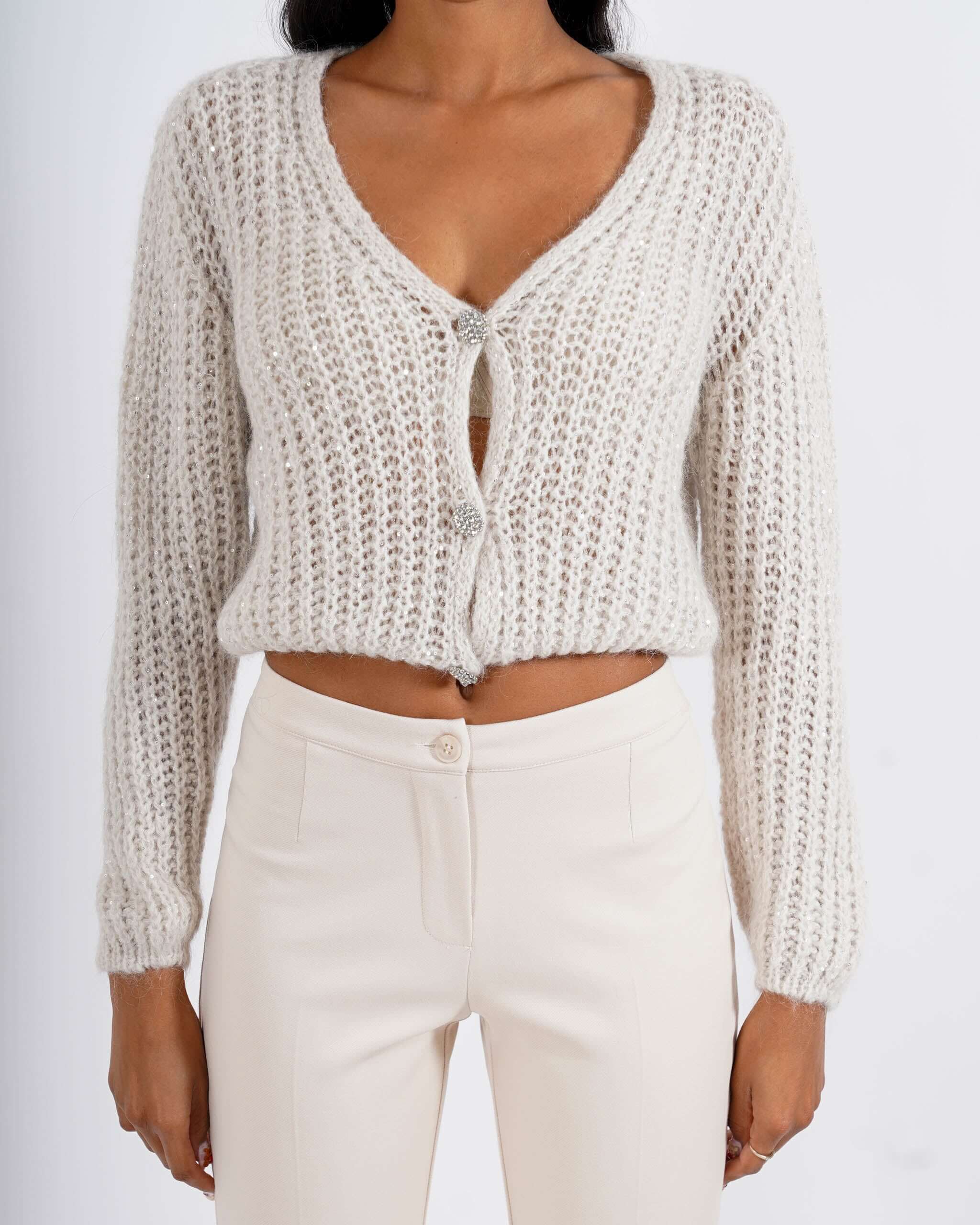 Pantaloni a zampa in punto stoffa - Obregon - Hope Fashion