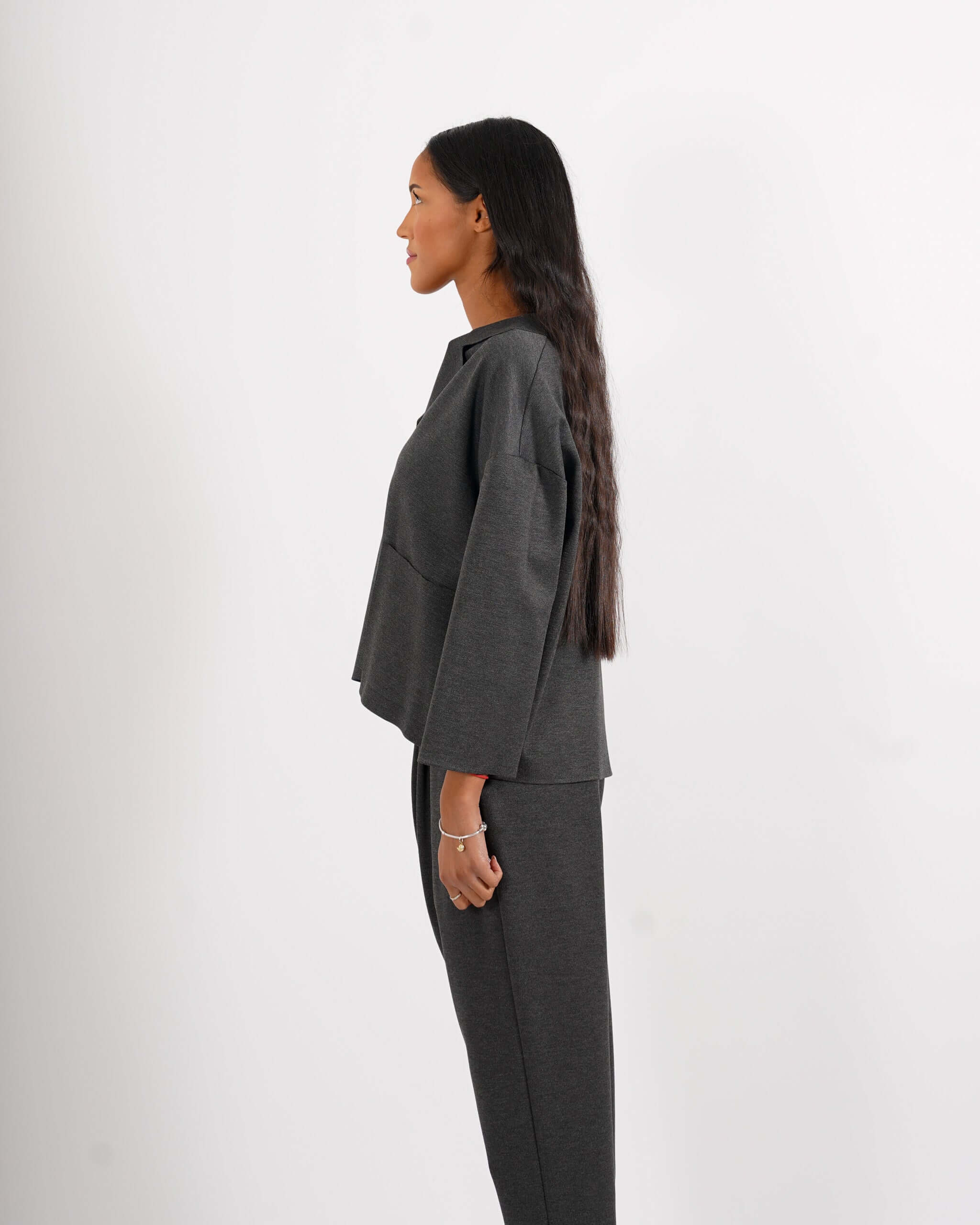 Giacca over monopetto in tessuto punto stoffa - Fanny - Hope Fashion