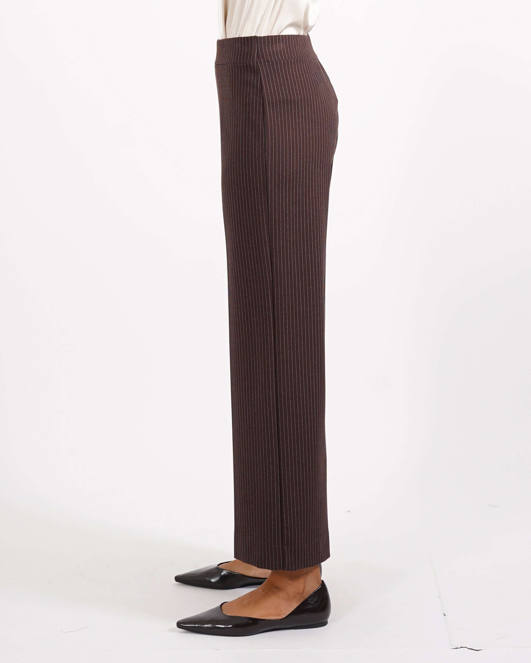 Pantaloni cropped in punto stoffa gessati - Durango - Hope Fashion