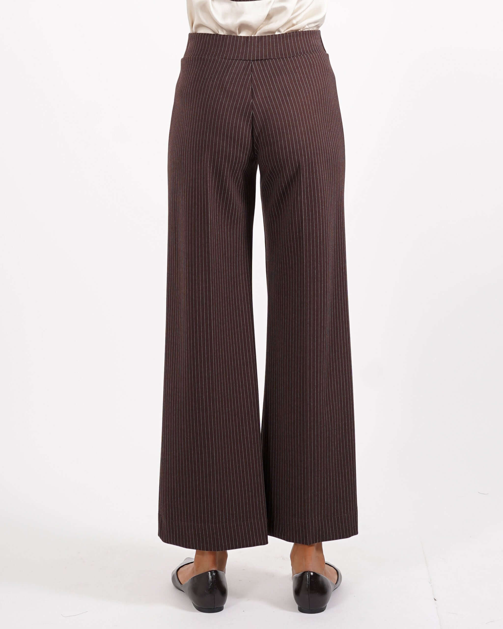 Pantaloni cropped in punto stoffa gessati - Durango - Hope Fashion