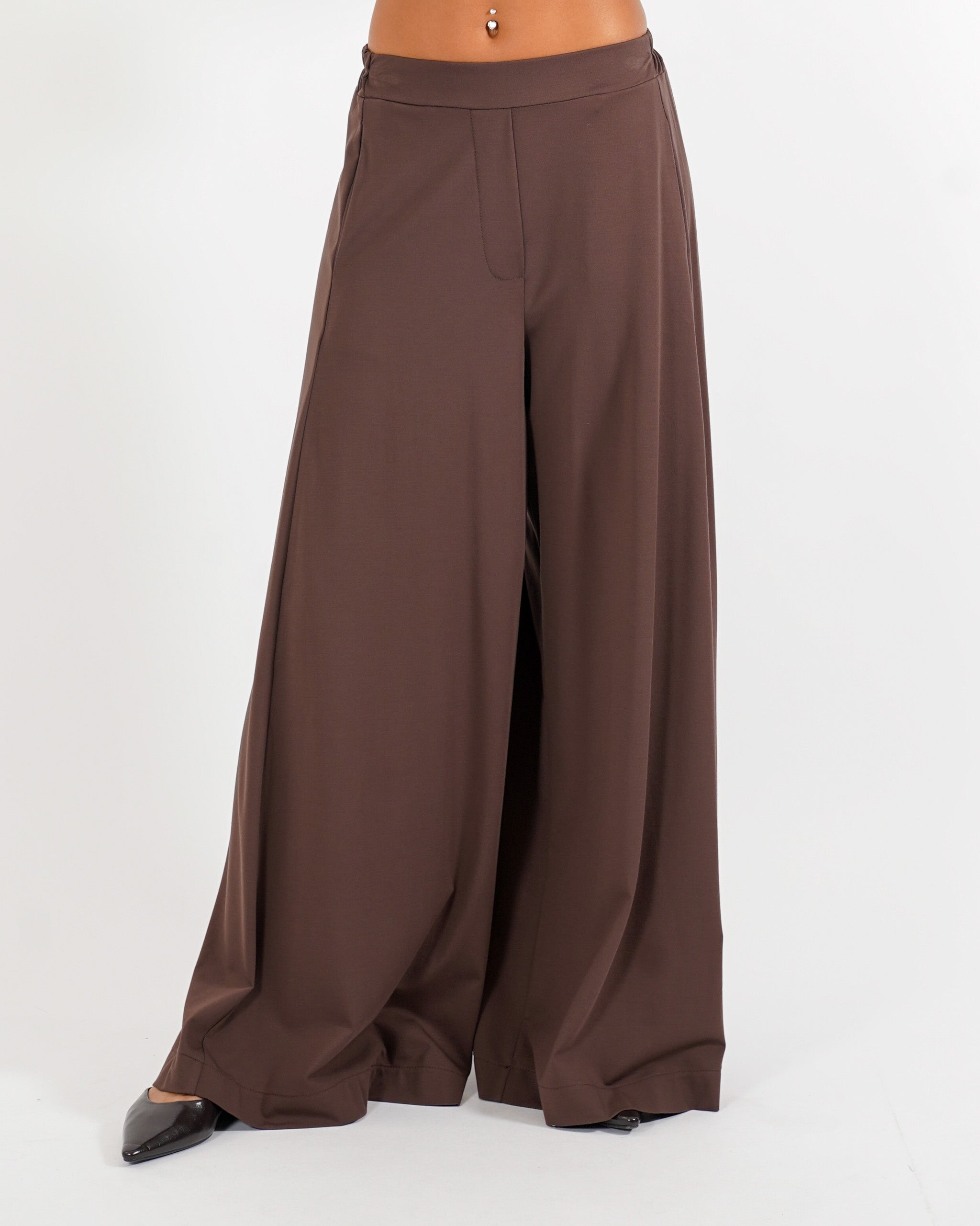Pantaloni con baschina e gamba larga - Karen