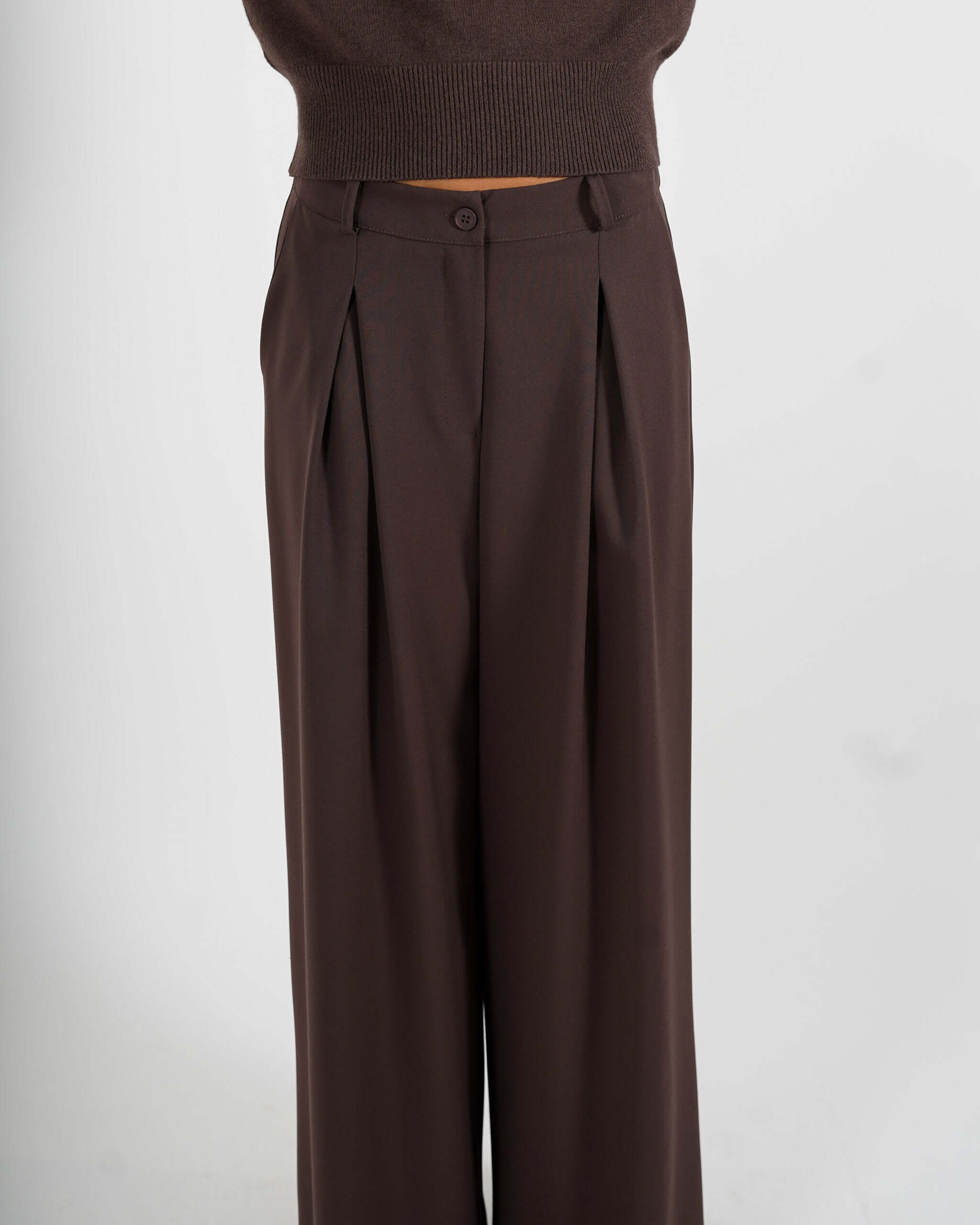 Pantaloni gamba larga in eco fibra - Preziosa - Hope Fashion