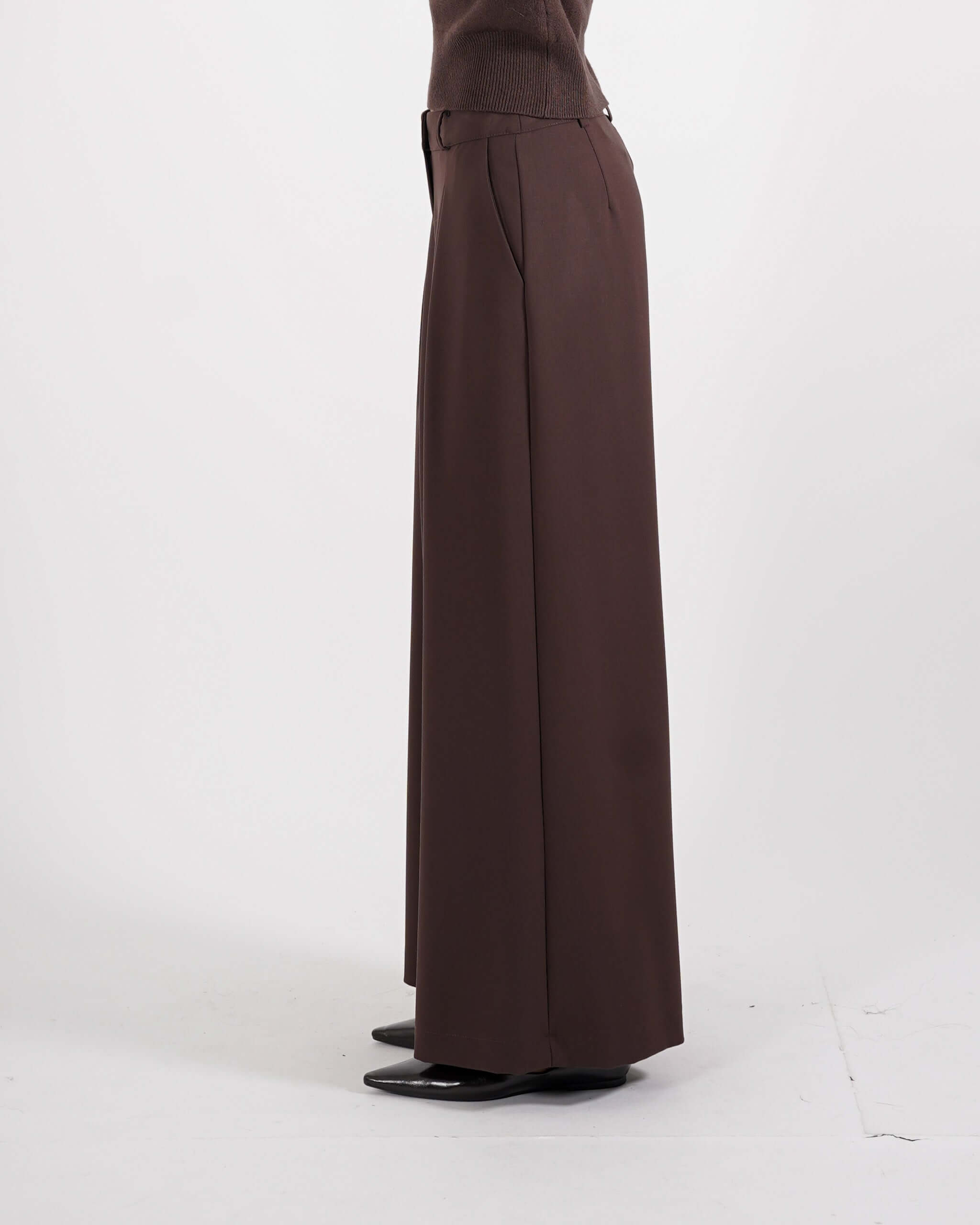 Pantaloni gamba larga in eco fibra - Preziosa - Hope Fashion