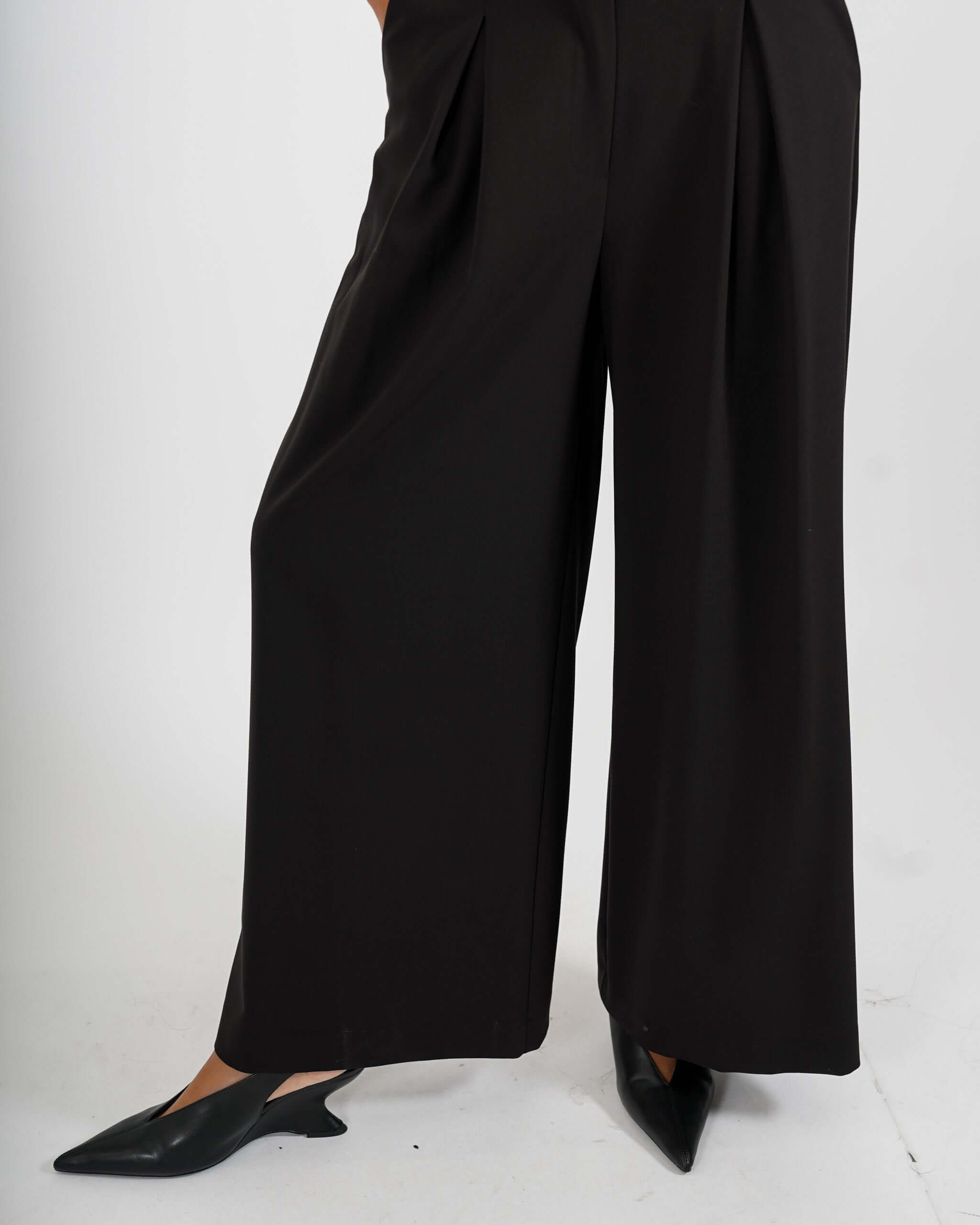 Pantaloni gamba larga in eco fibra - Preziosa - Hope Fashion