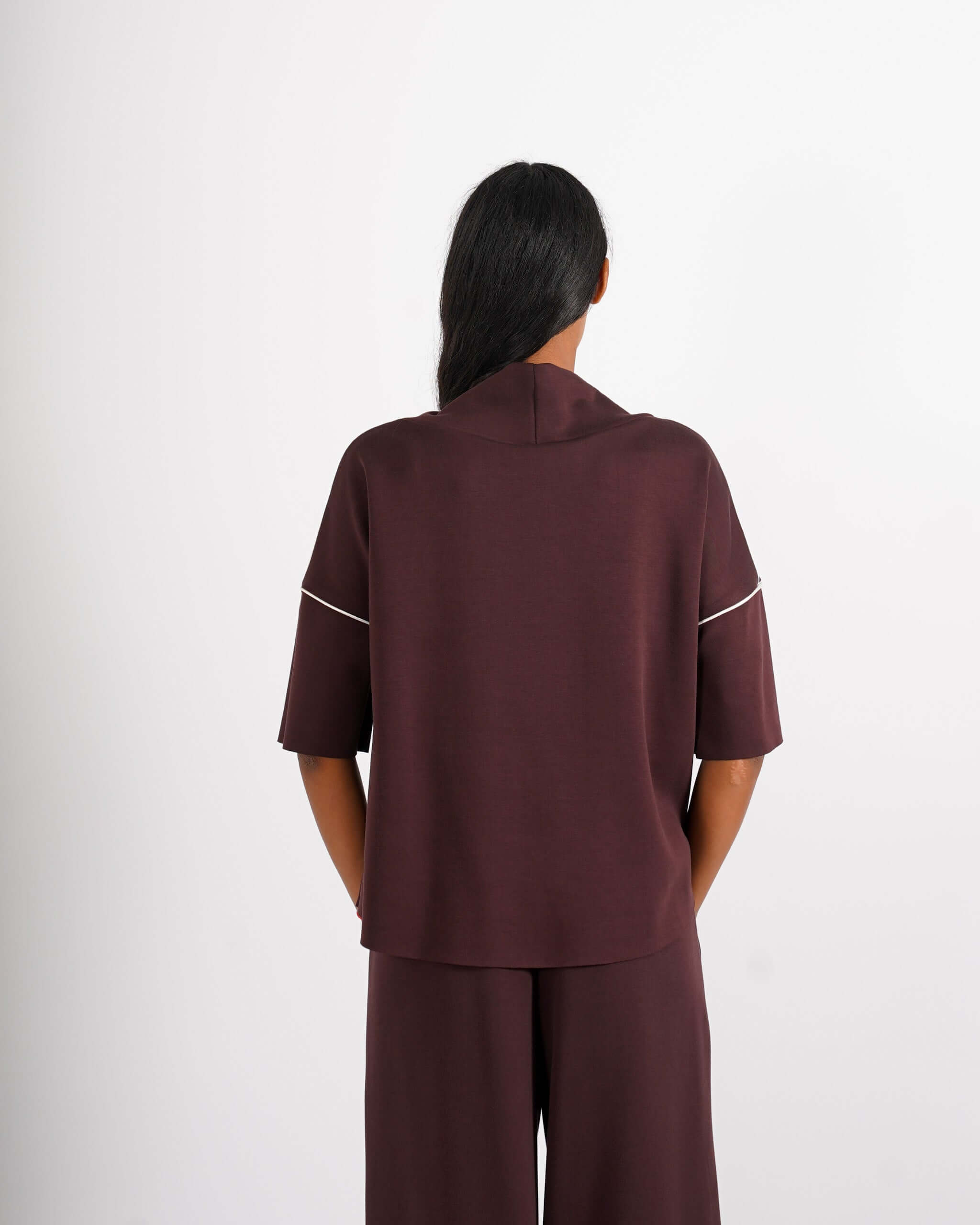 Felpa collo a cratere in felpa - Palmira - Hope Fashion