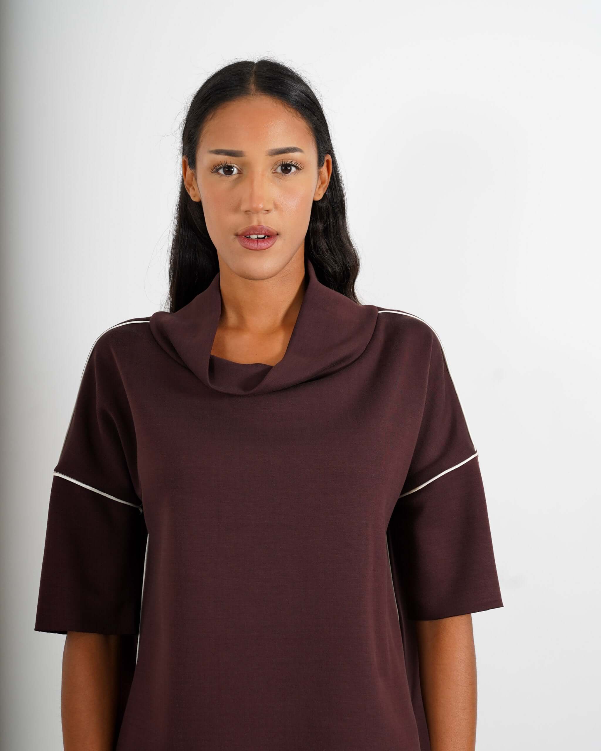 Felpa collo a cratere in felpa - Palmira - Hope Fashion