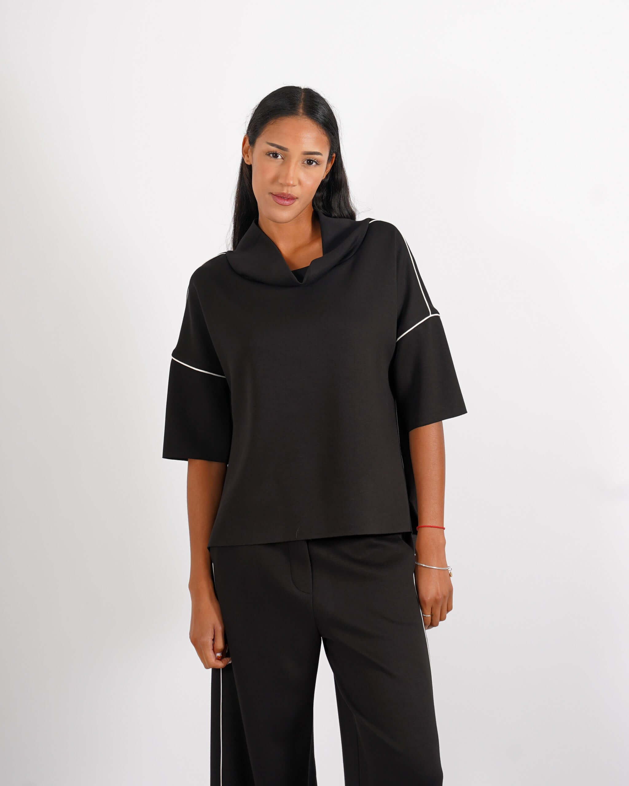 Felpa collo a cratere in felpa - Palmira - Hope Fashion