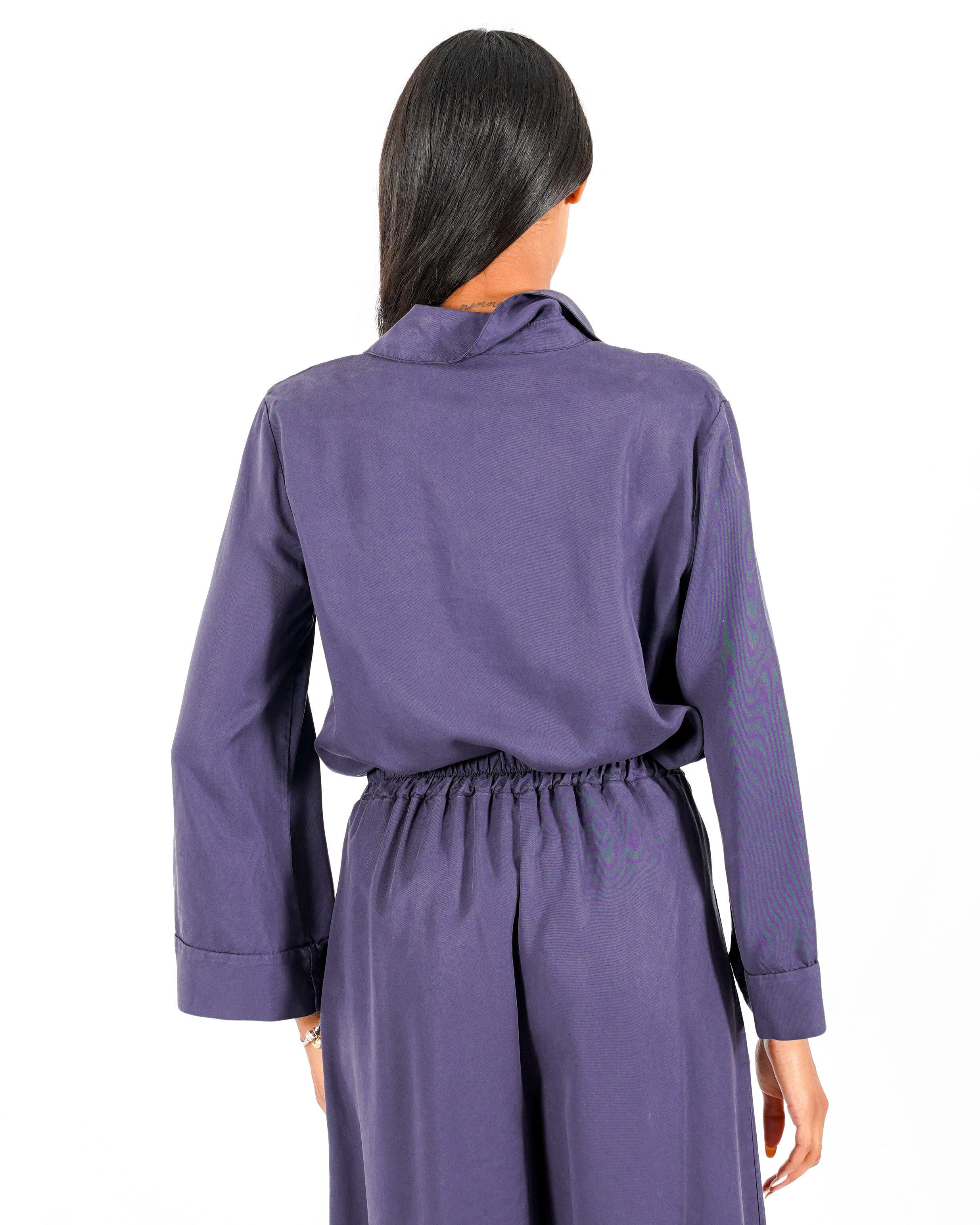 Camicia manica lunga in tessuto fluido - Stanca