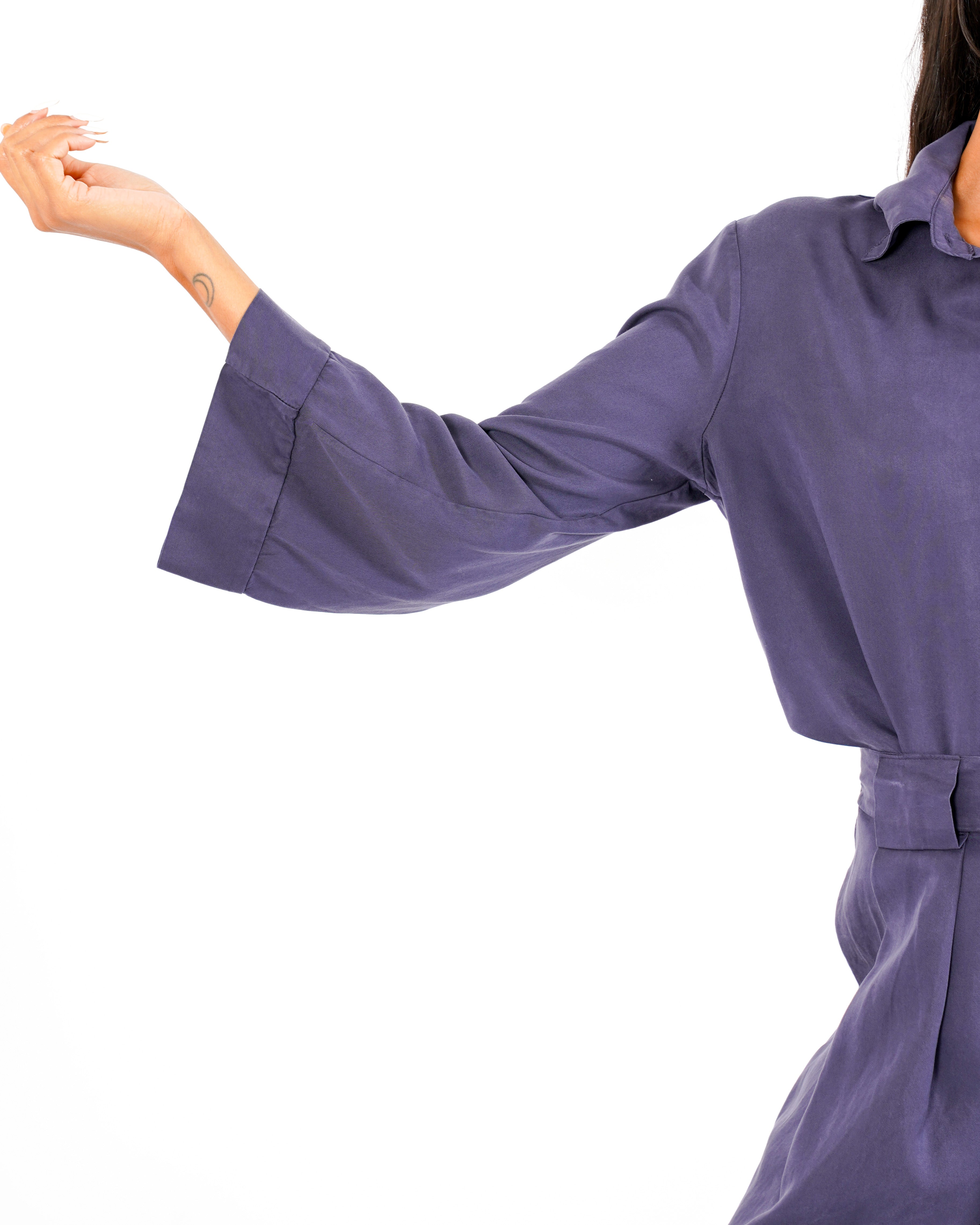 Camicia manica lunga in tessuto fluido - Stanca
