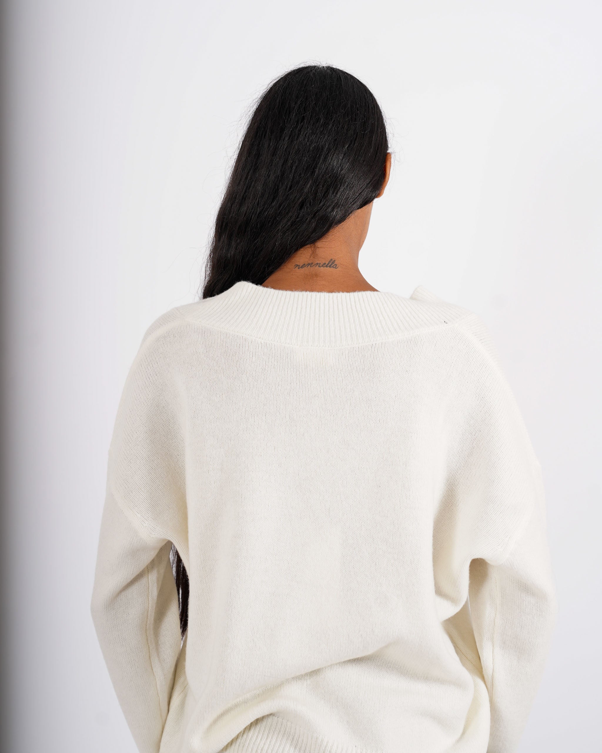 Maglia scollo a V in lana - Gianna
