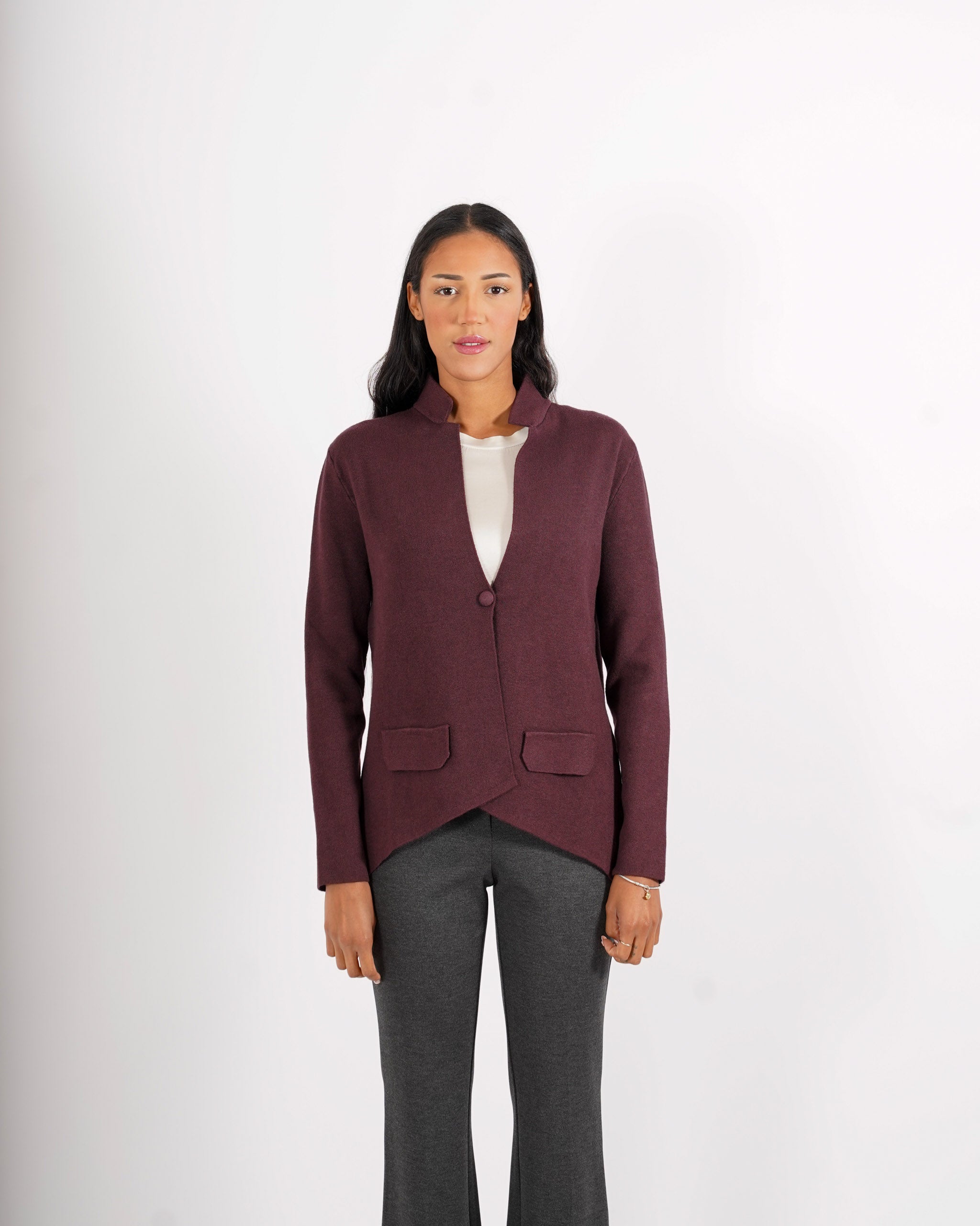 Cardigan in maglia con un bottone - Marocco