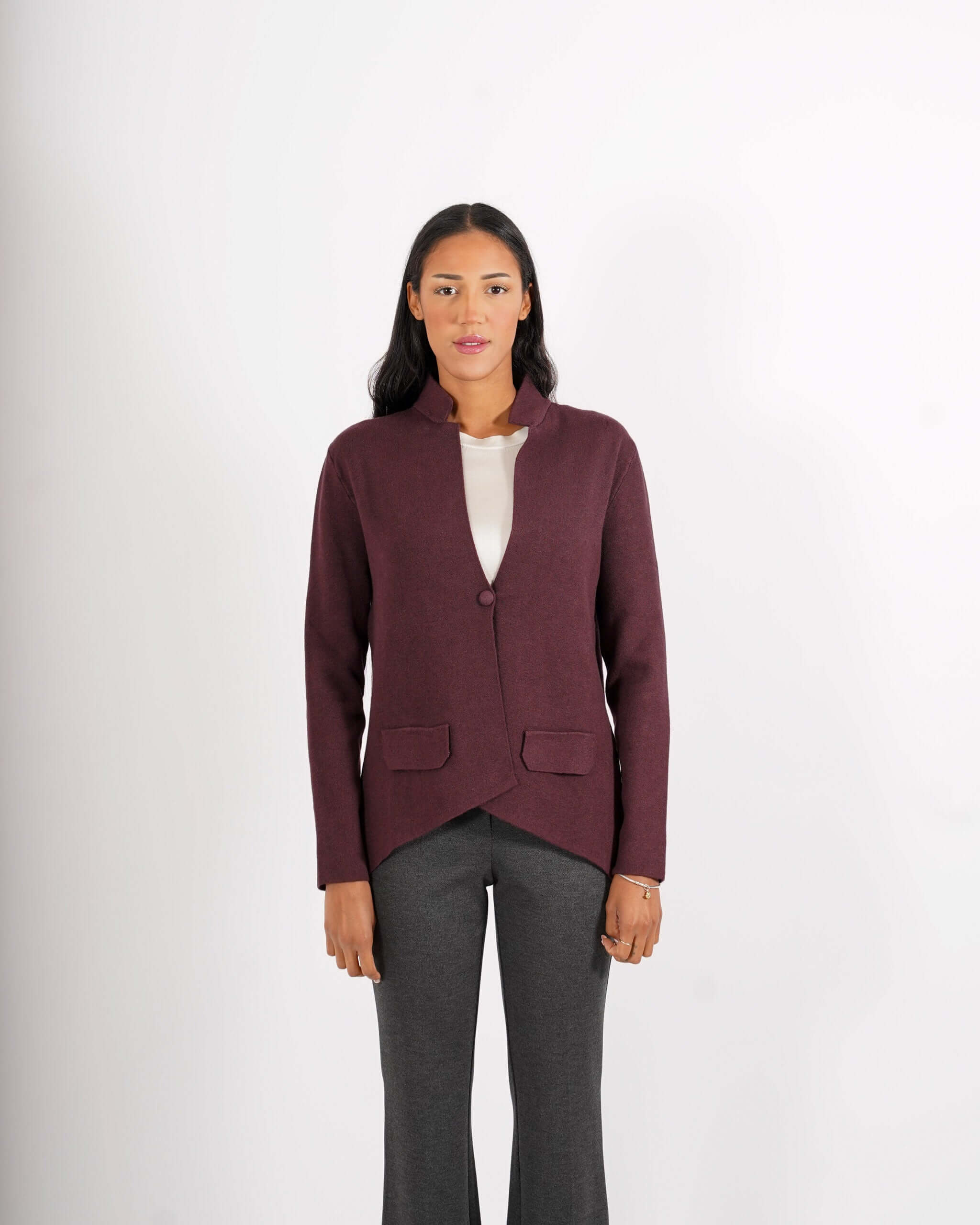 Cardigan in maglia con un bottone - Marocco - Hope Fashion