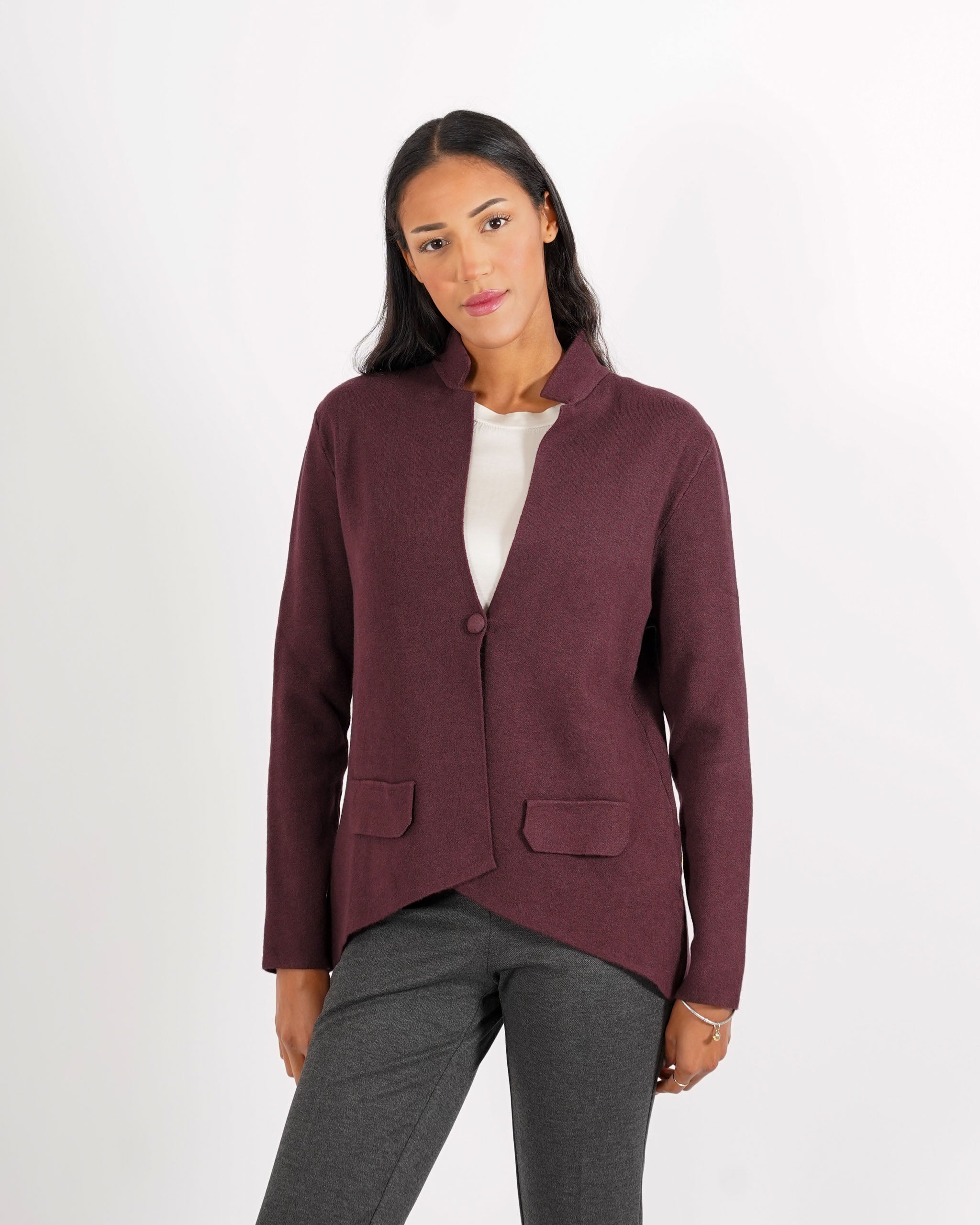 Cardigan in maglia con un bottone - Marocco