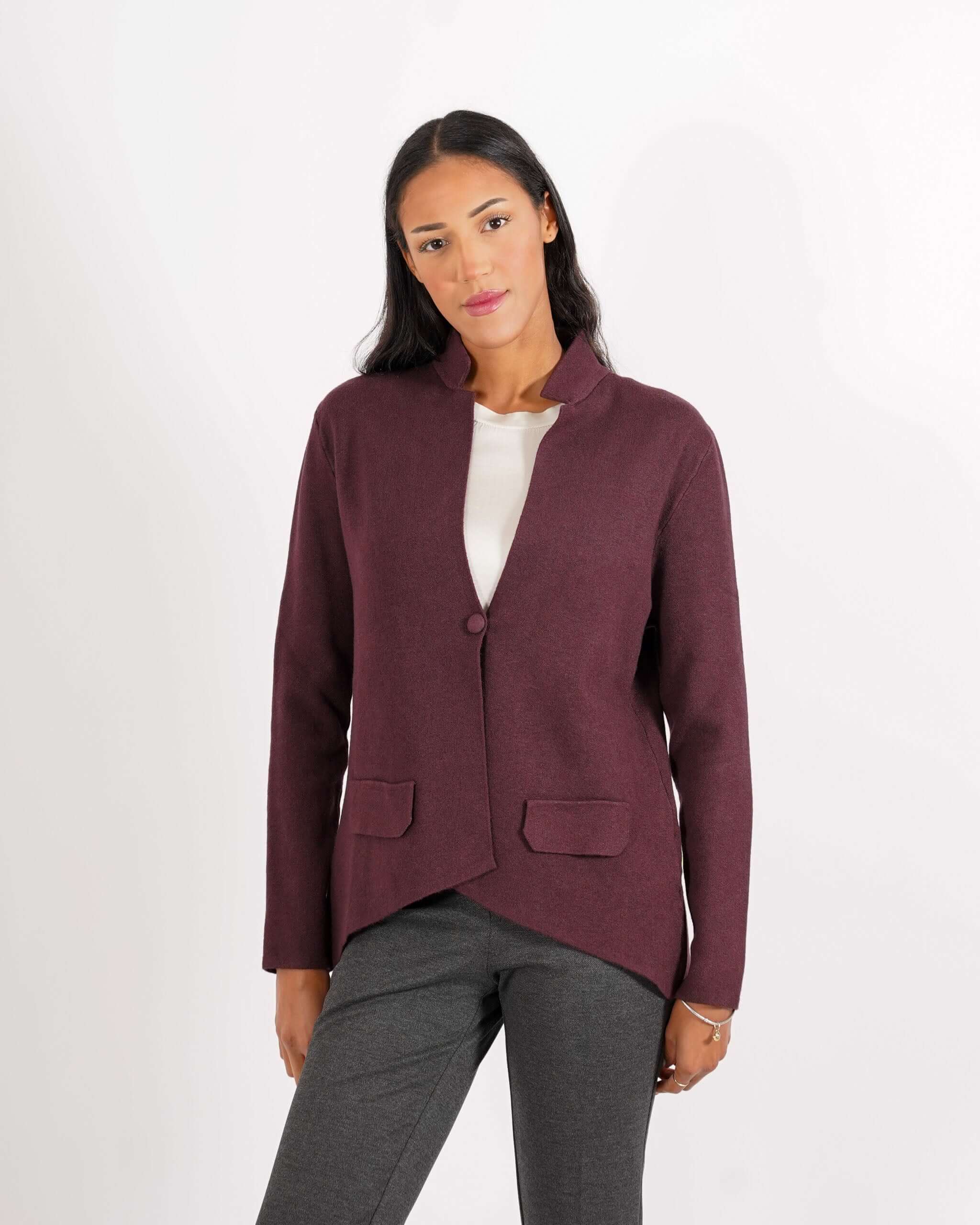 Cardigan in maglia con un bottone - Marocco - Hope Fashion