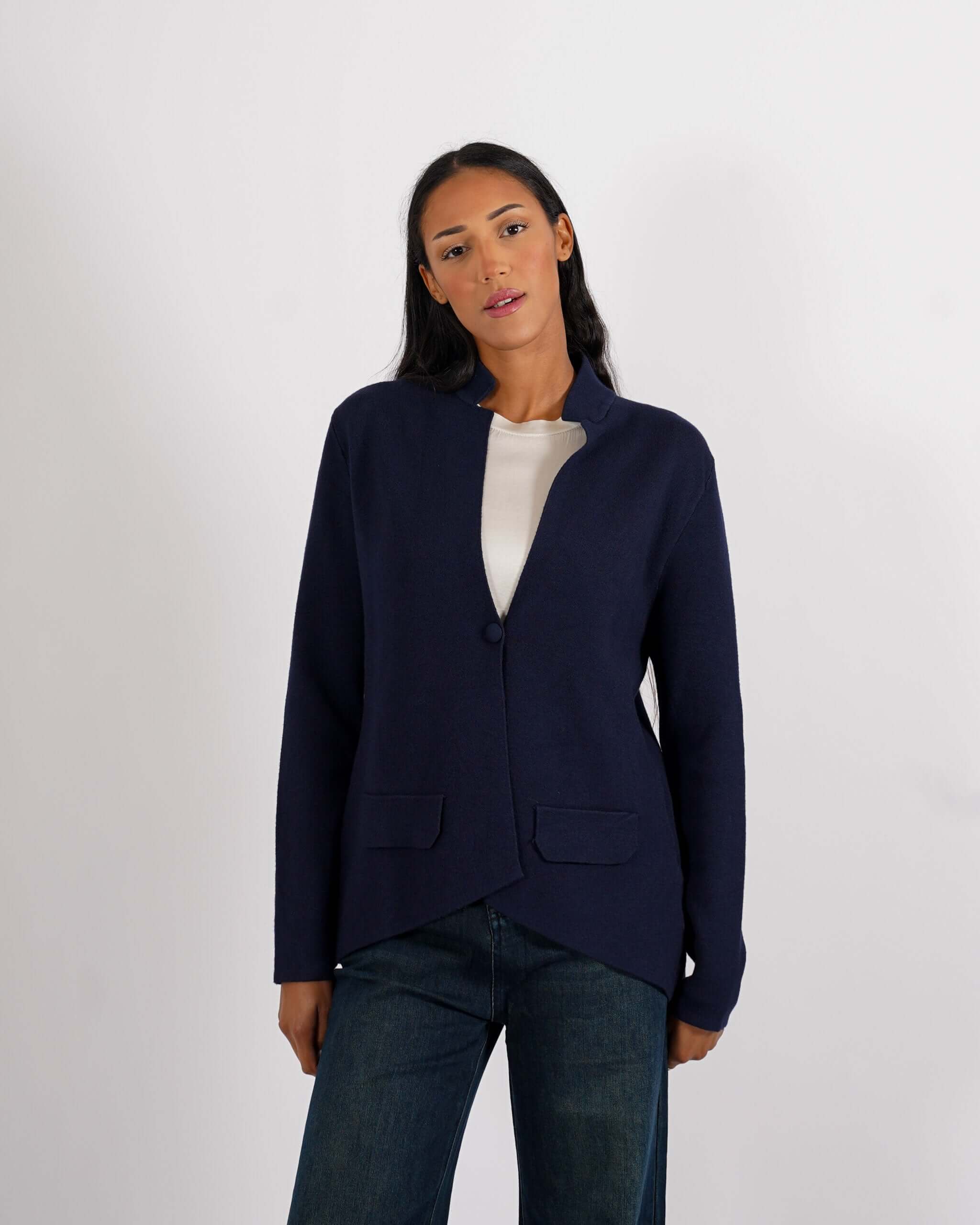 Cardigan in maglia con un bottone - Marocco - Hope Fashion