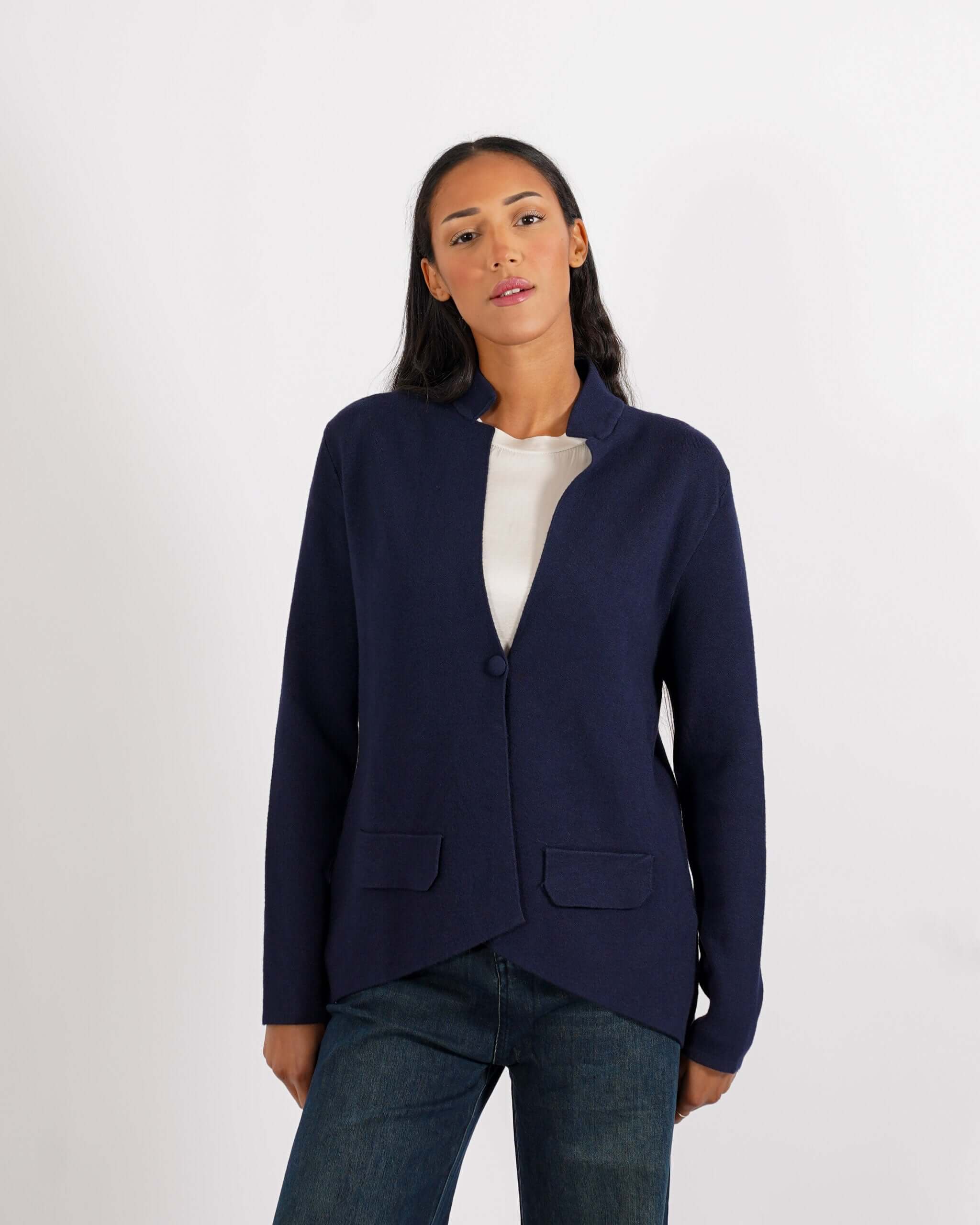 Cardigan in maglia con un bottone - Marocco - Hope Fashion