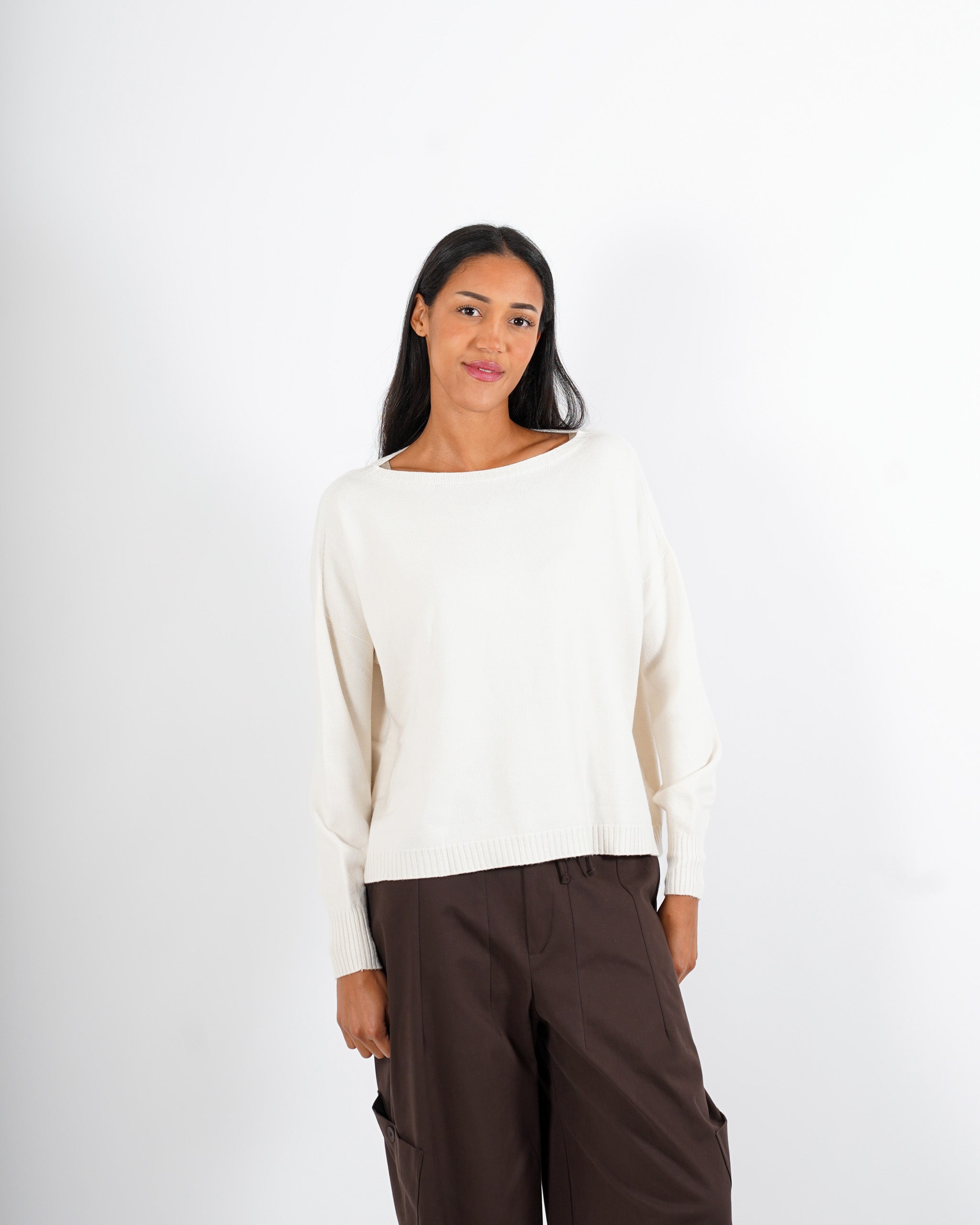 Maglia girocollo in mano lana- Nigeria