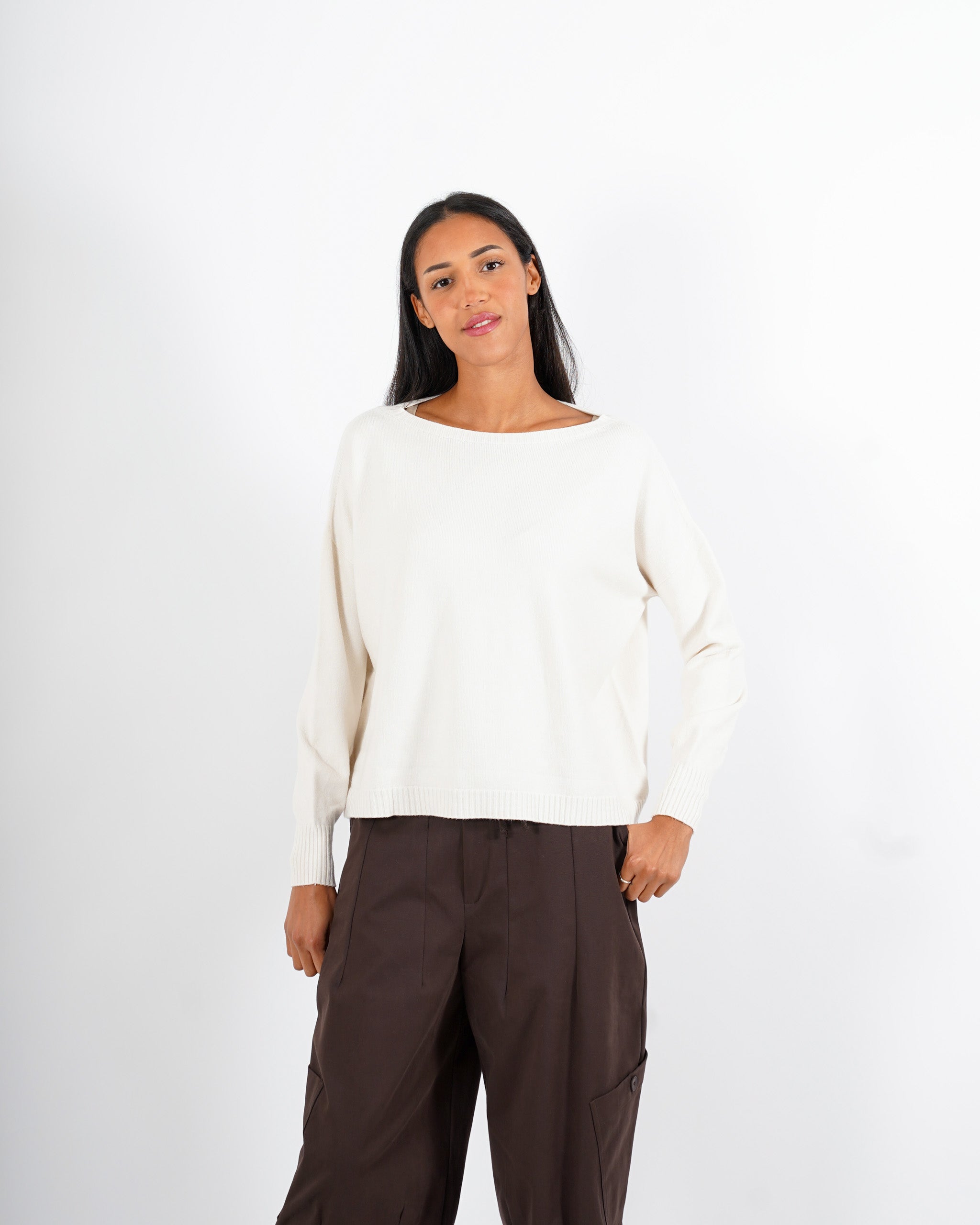 Maglia girocollo in mano lana- Nigeria