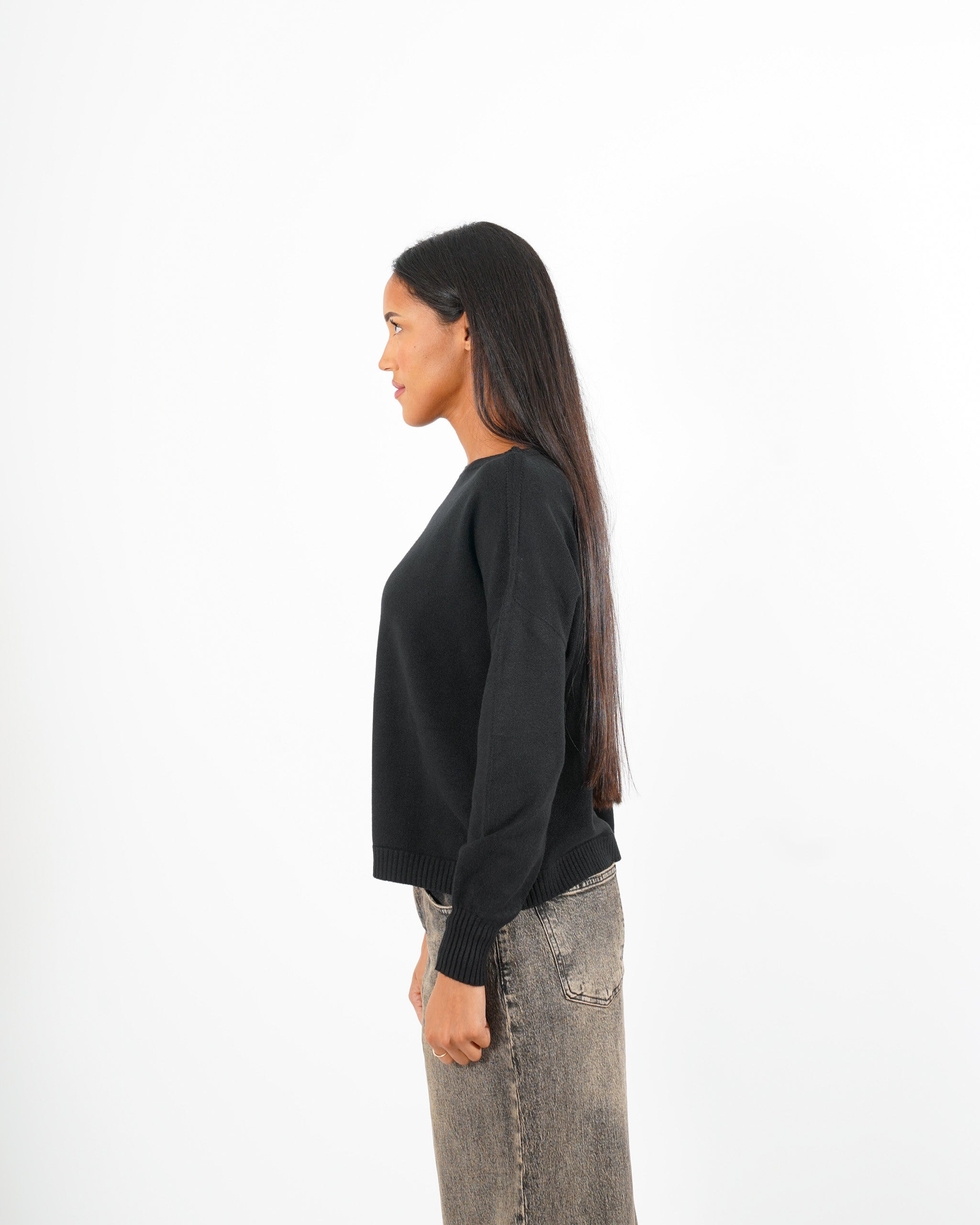 Maglia girocollo in mano lana- Nigeria