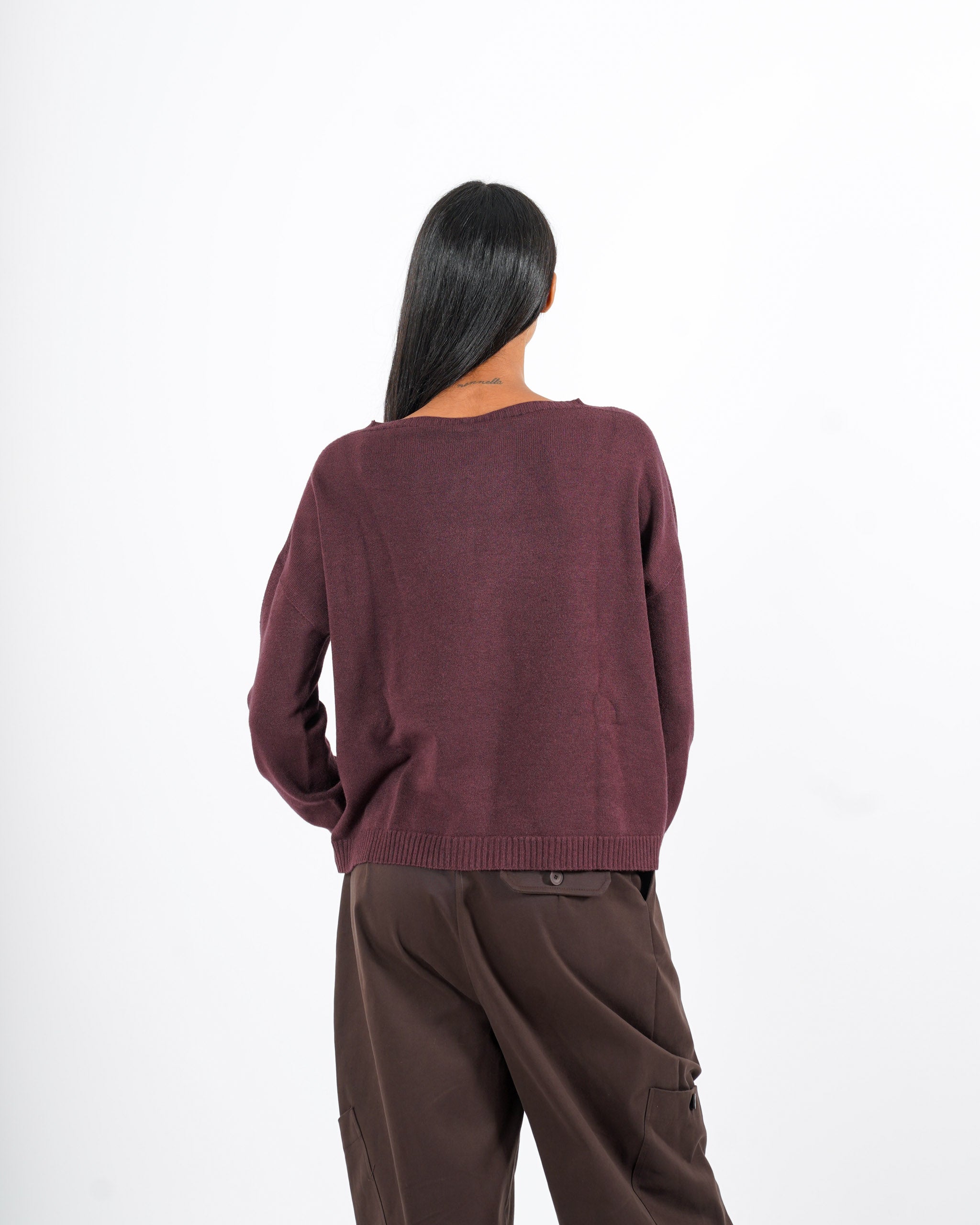 Maglia girocollo in mano lana- Nigeria