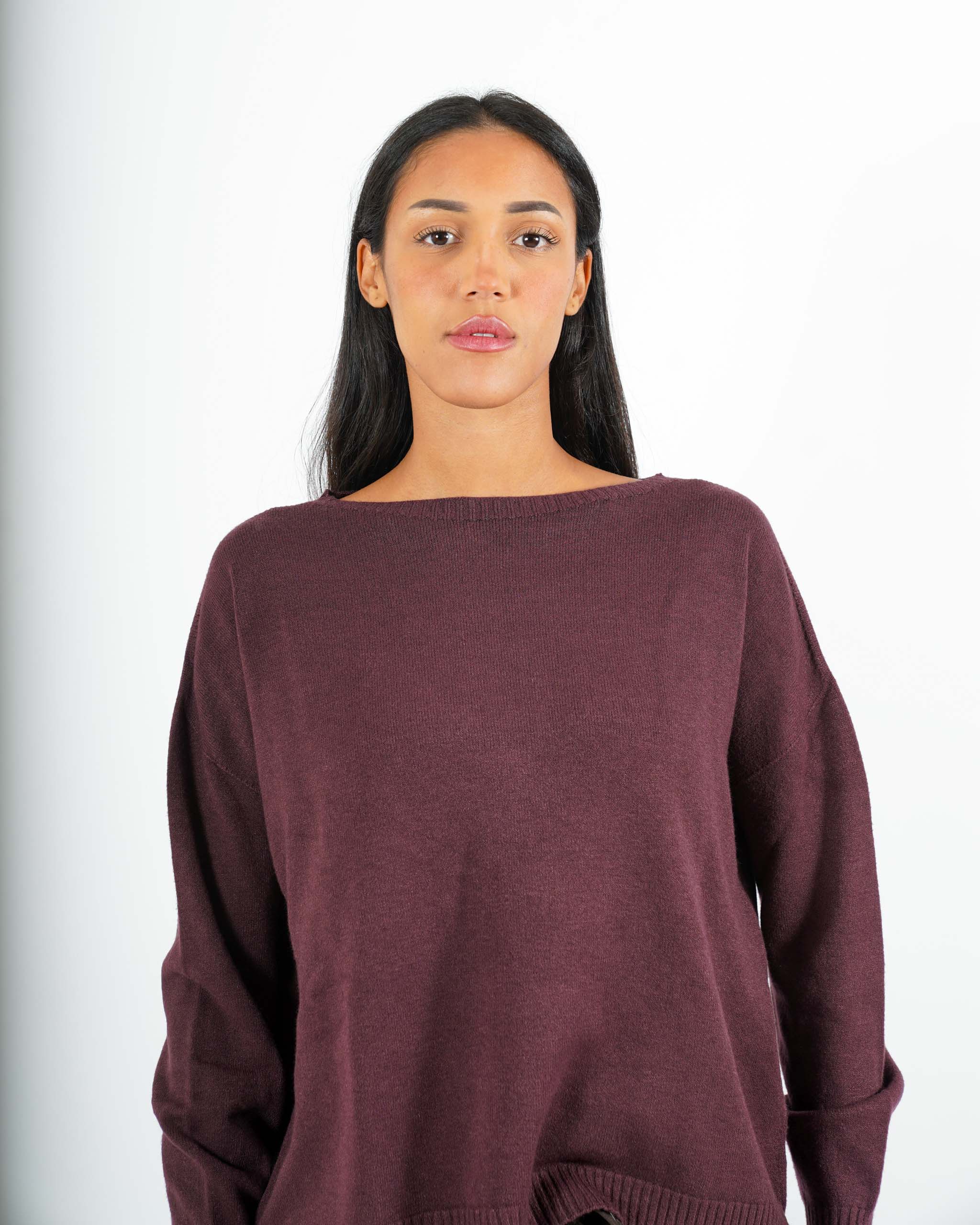 Maglia girocollo in mano lana- Nigeria