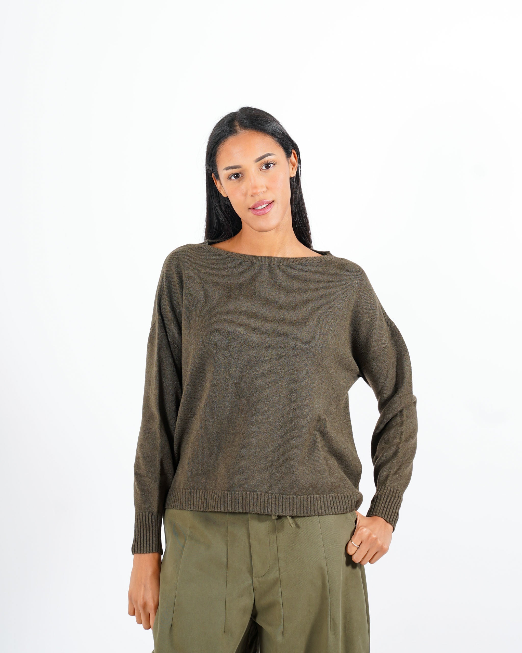 Maglia girocollo in mano lana- Nigeria