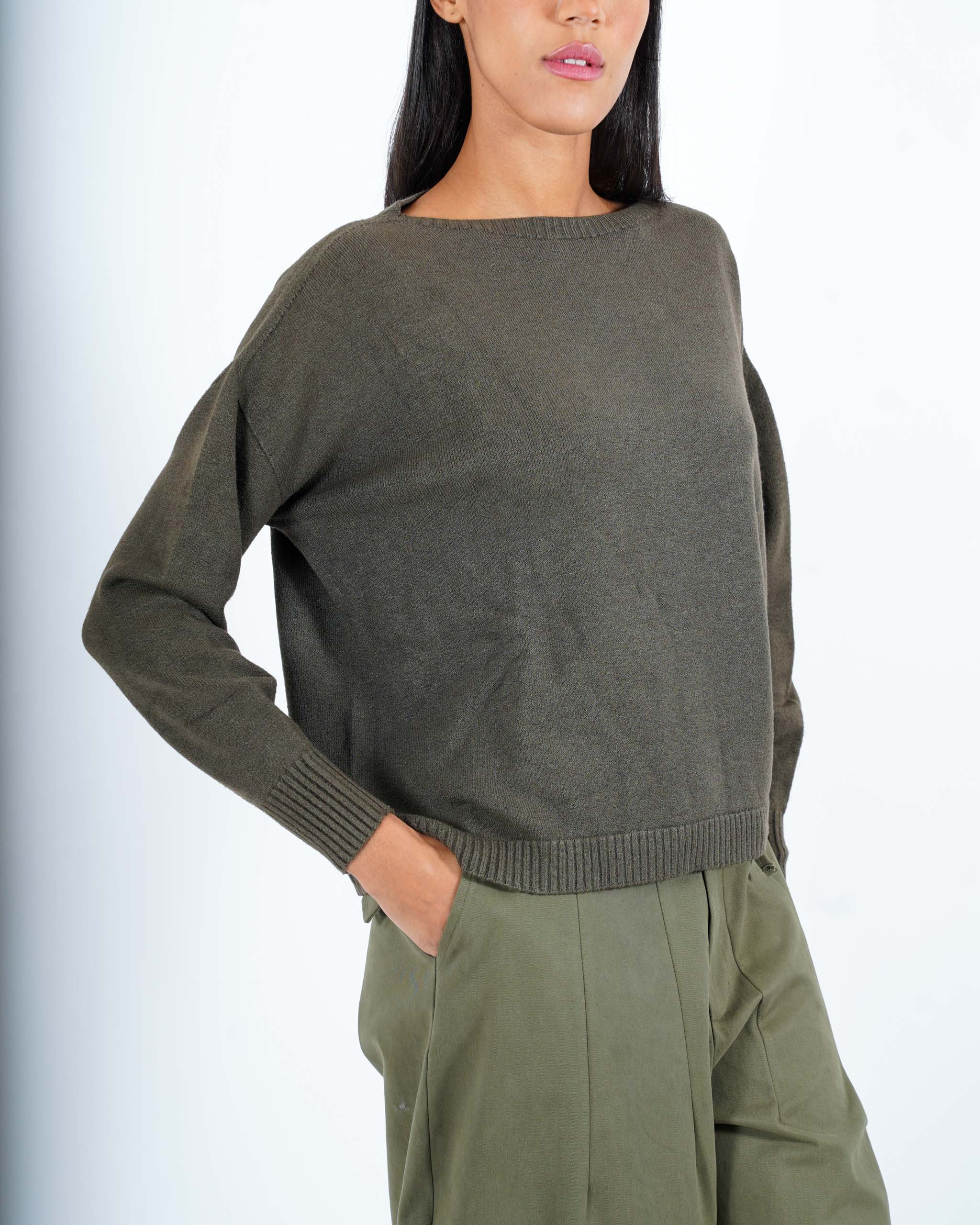 Maglia girocollo in mano lana- Nigeria