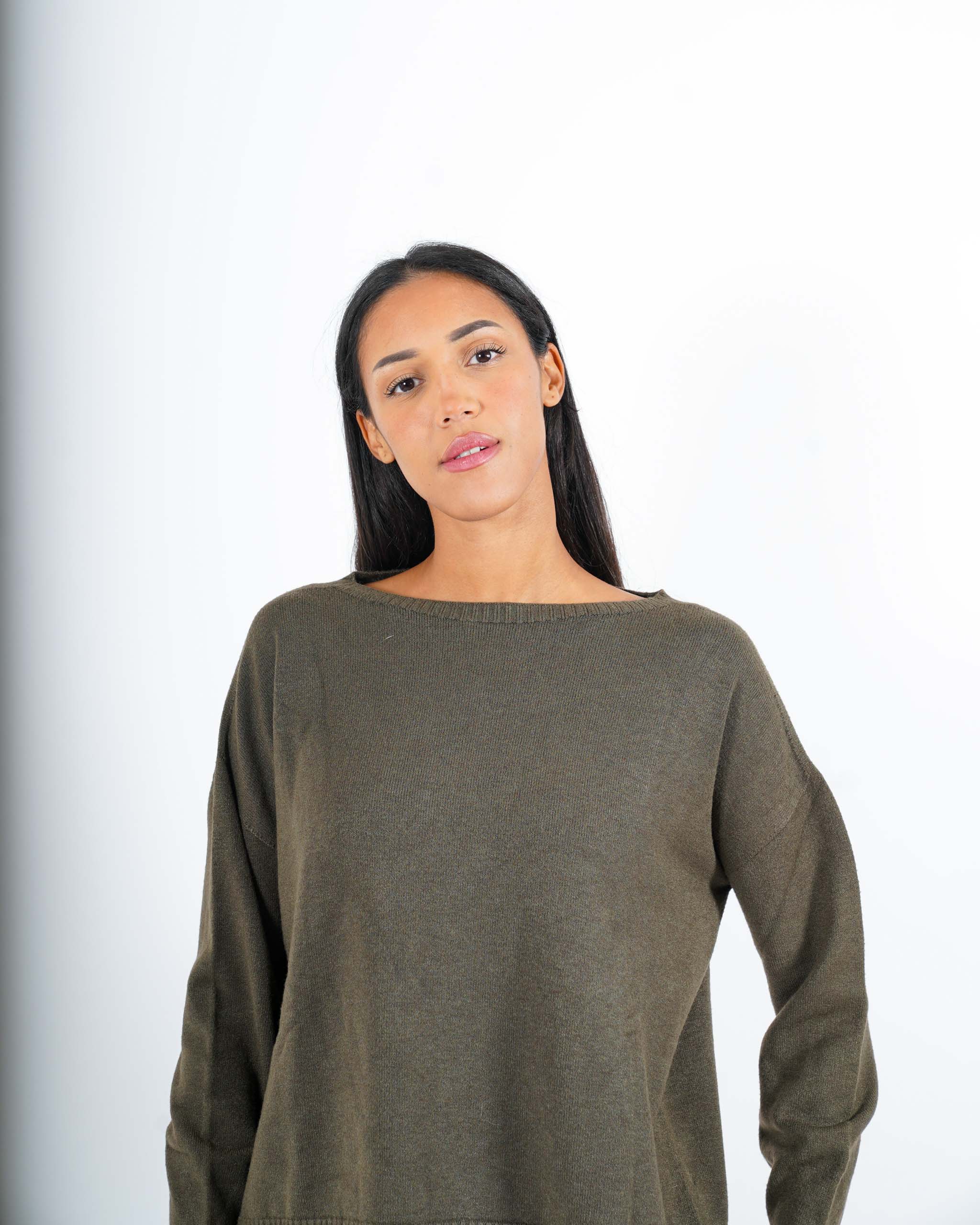 Maglia girocollo in mano lana- Nigeria