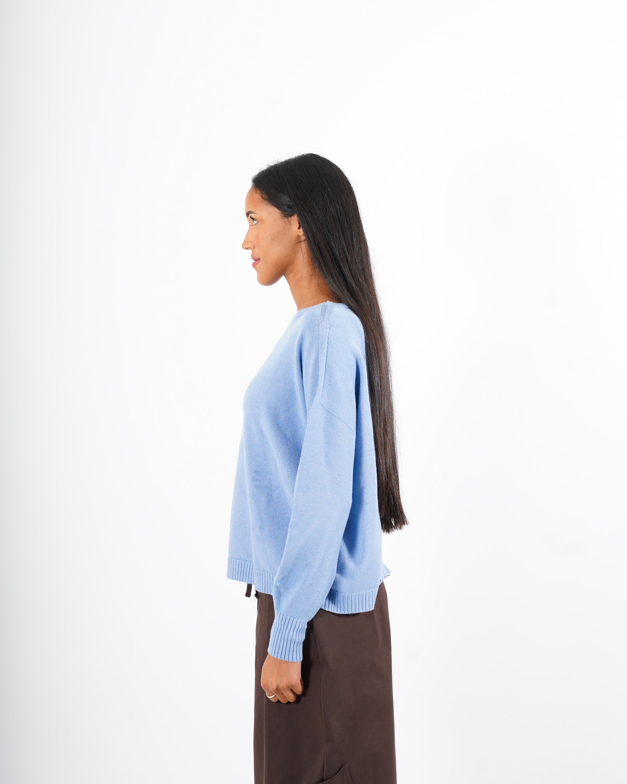 Maglia girocollo in mano lana- Nigeria