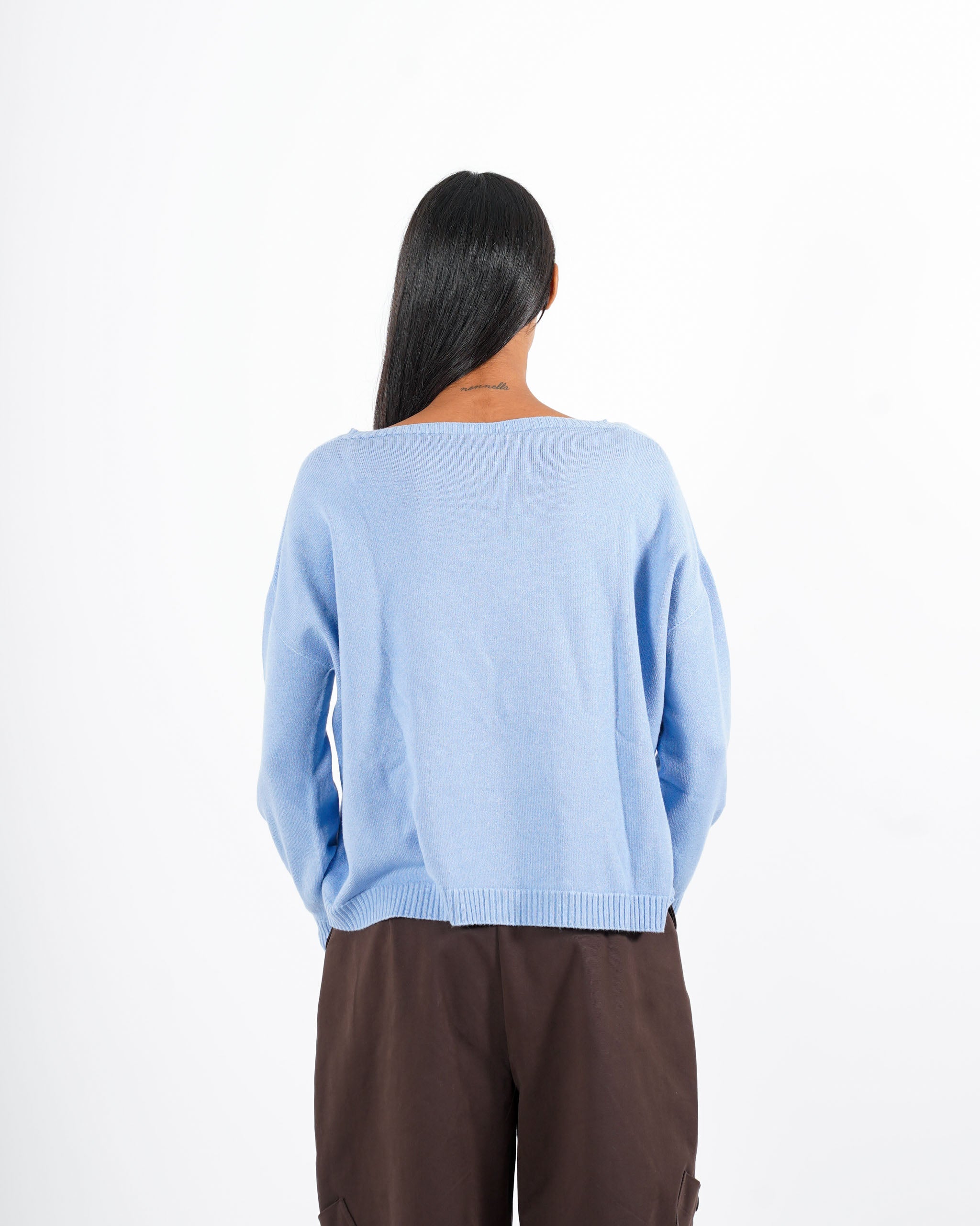 Maglia girocollo in mano lana- Nigeria