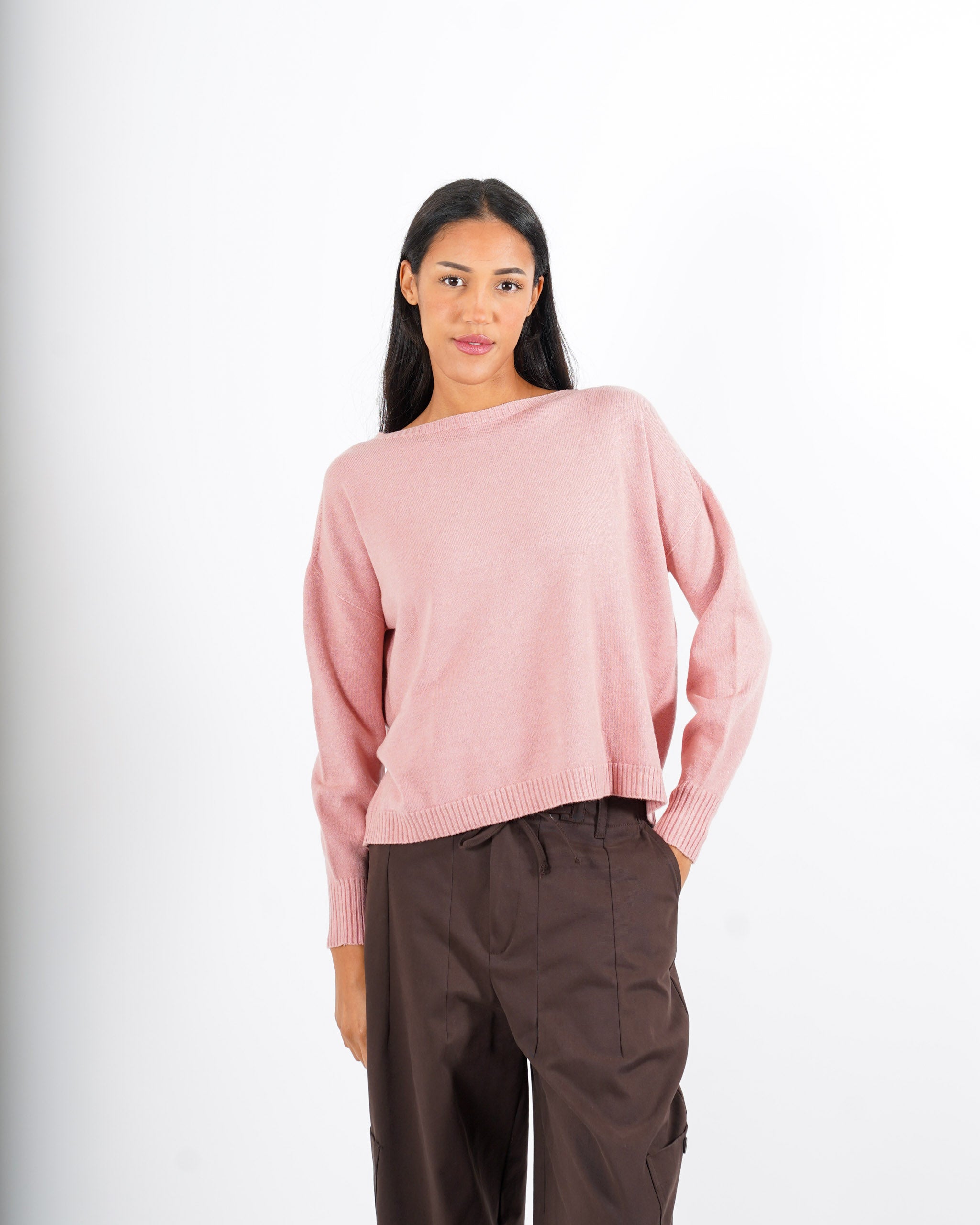 Maglia girocollo in mano lana- Nigeria