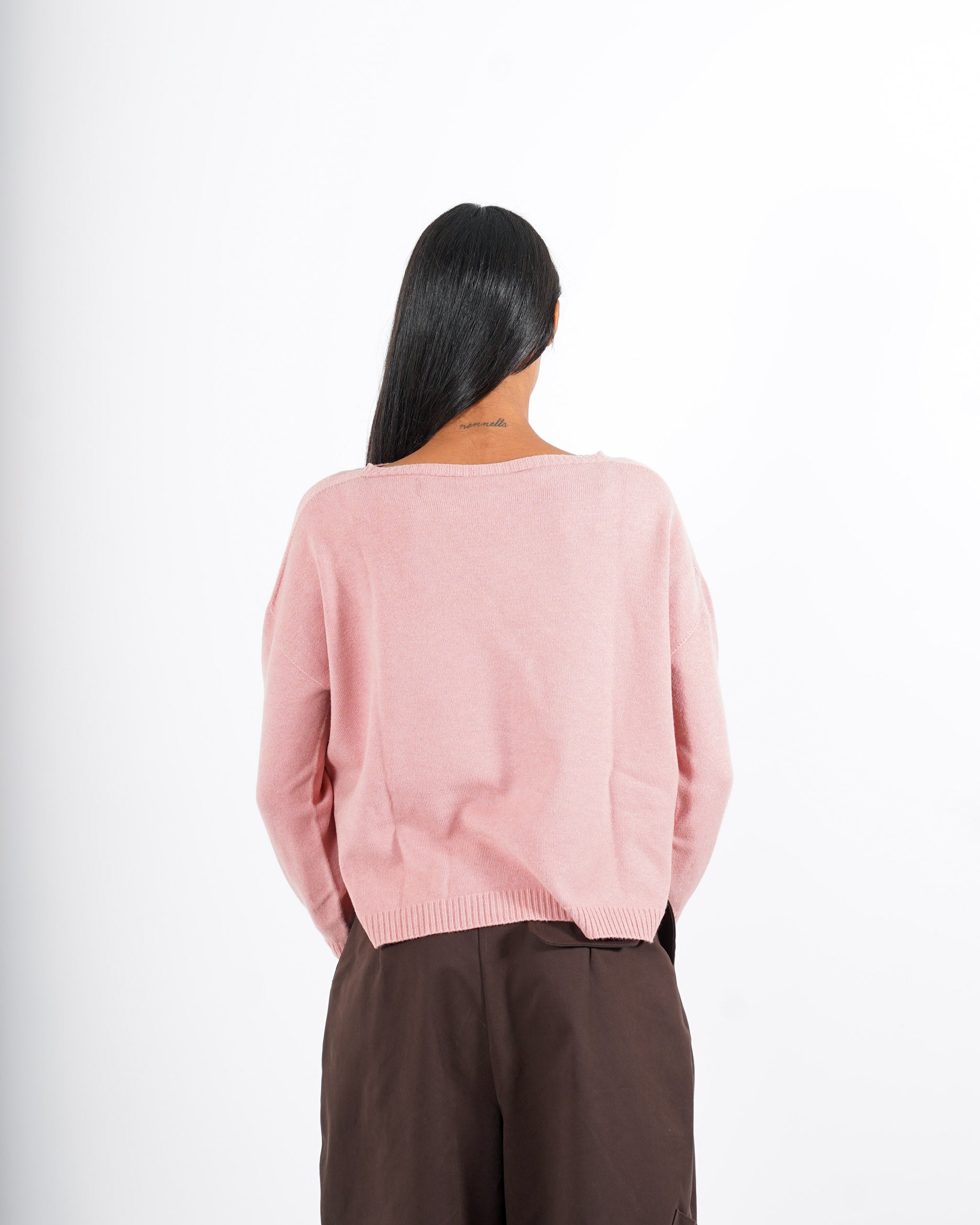 Maglia girocollo in mano lana- Nigeria