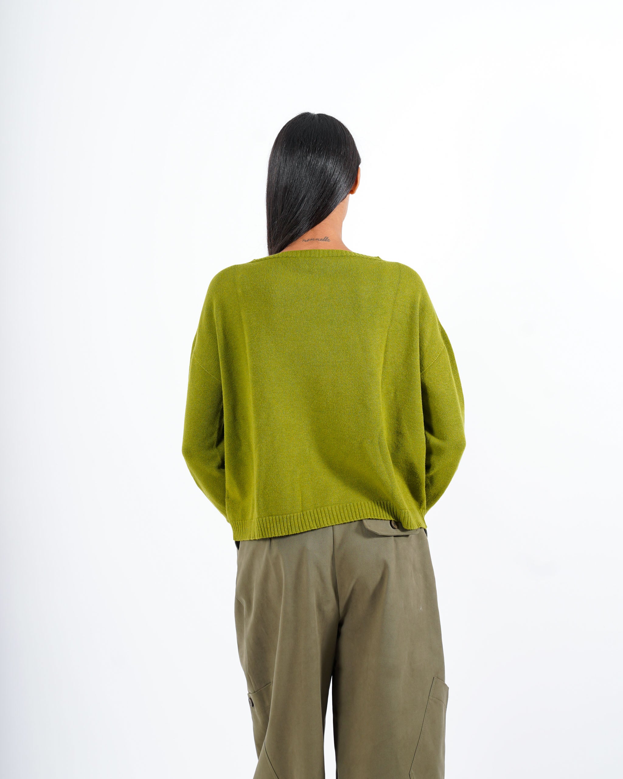 Maglia girocollo in mano lana- Nigeria