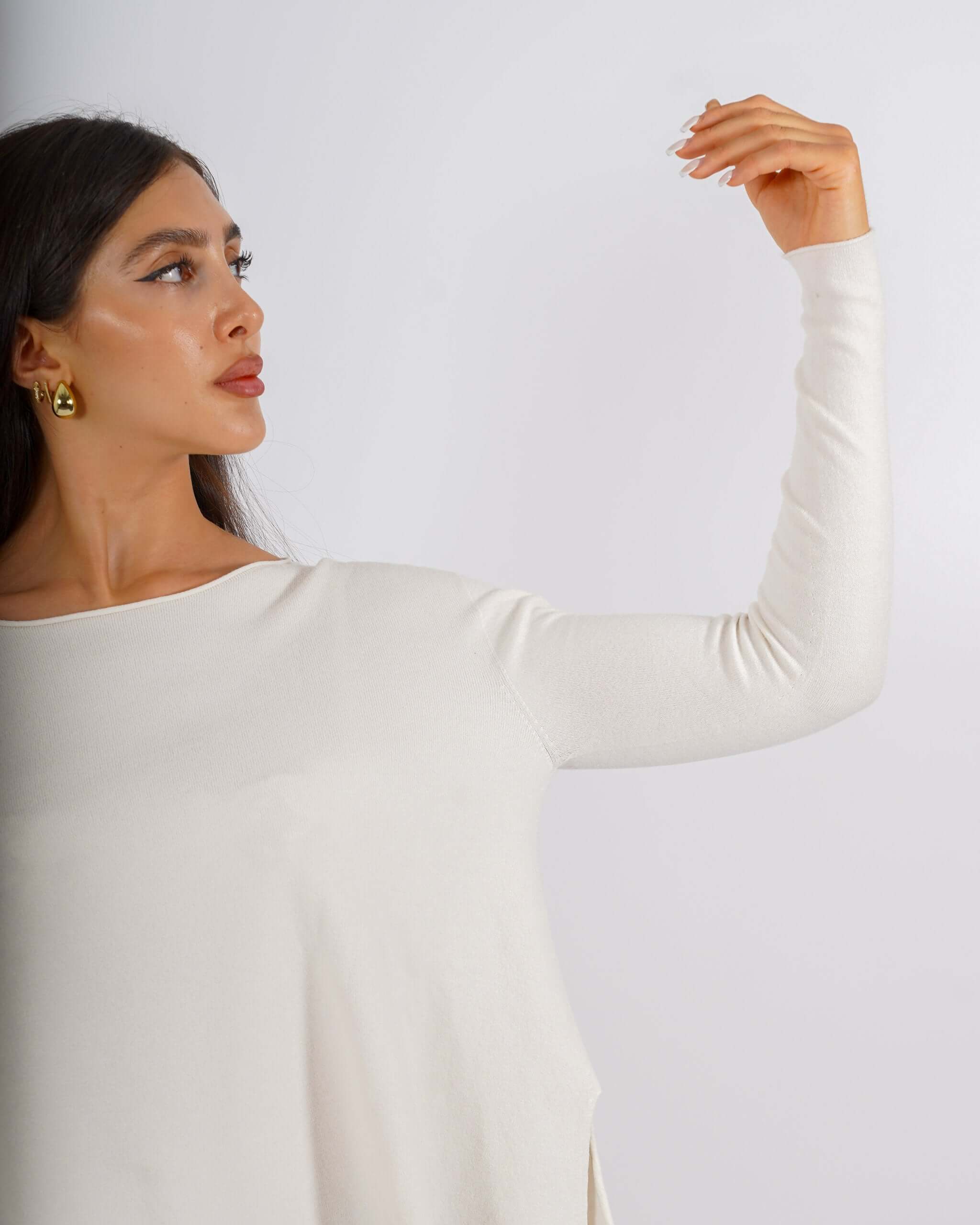 Maglia girocollo minimal con spacchi laterali - Austria