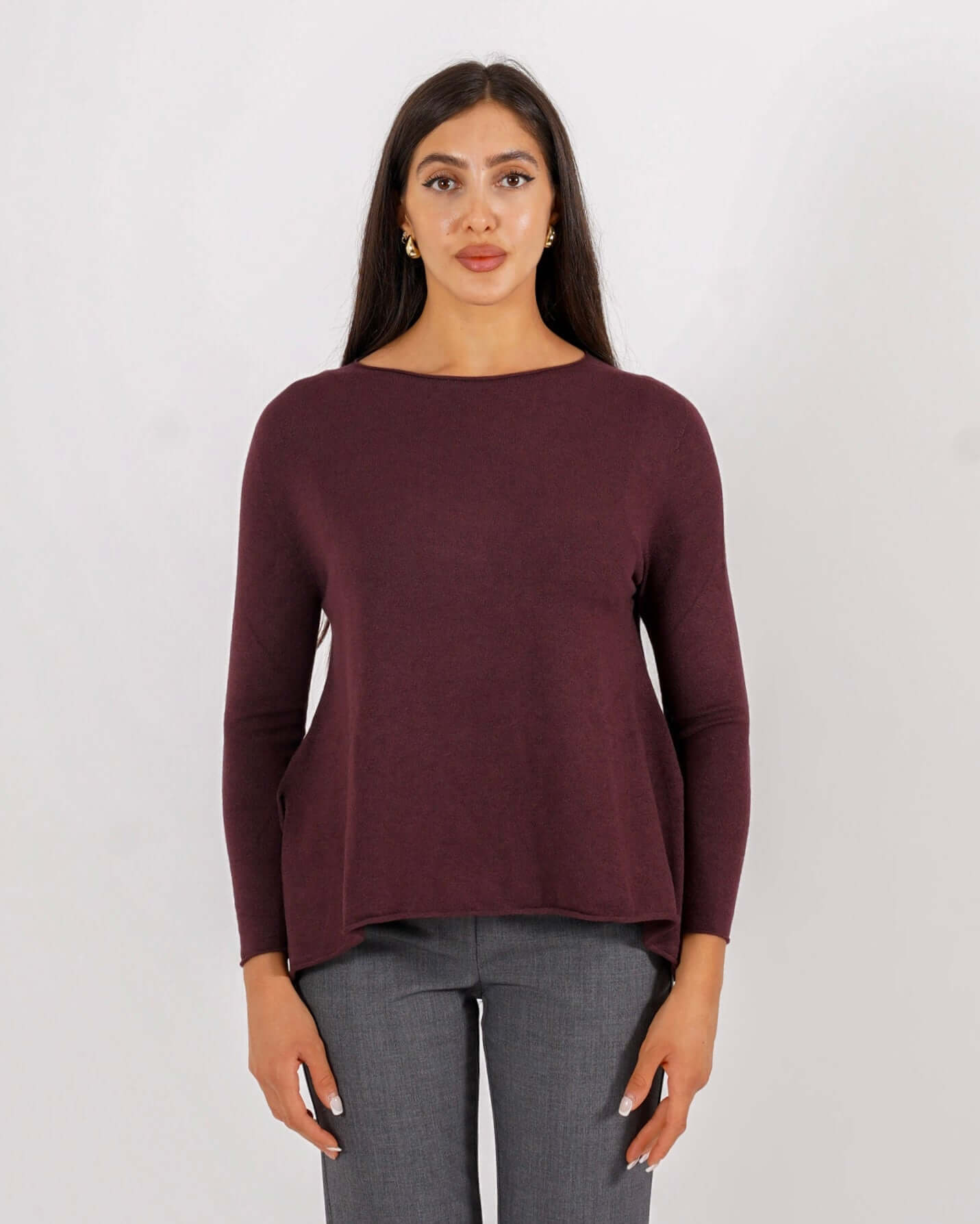Maglia girocollo minimal con spacchi laterali - Austria